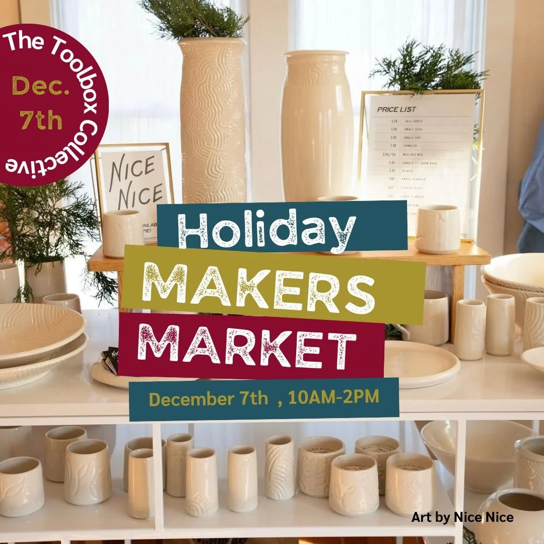 The first of two Holiday Markets at the Toolbox is this next weekend. Sunday, December 7th, 10am-2pm!! 

Do all your Holiday shopping local and from artists this year!! Come see us Sunday!

@misfitcoffee will be joining us too, so come in for some ho