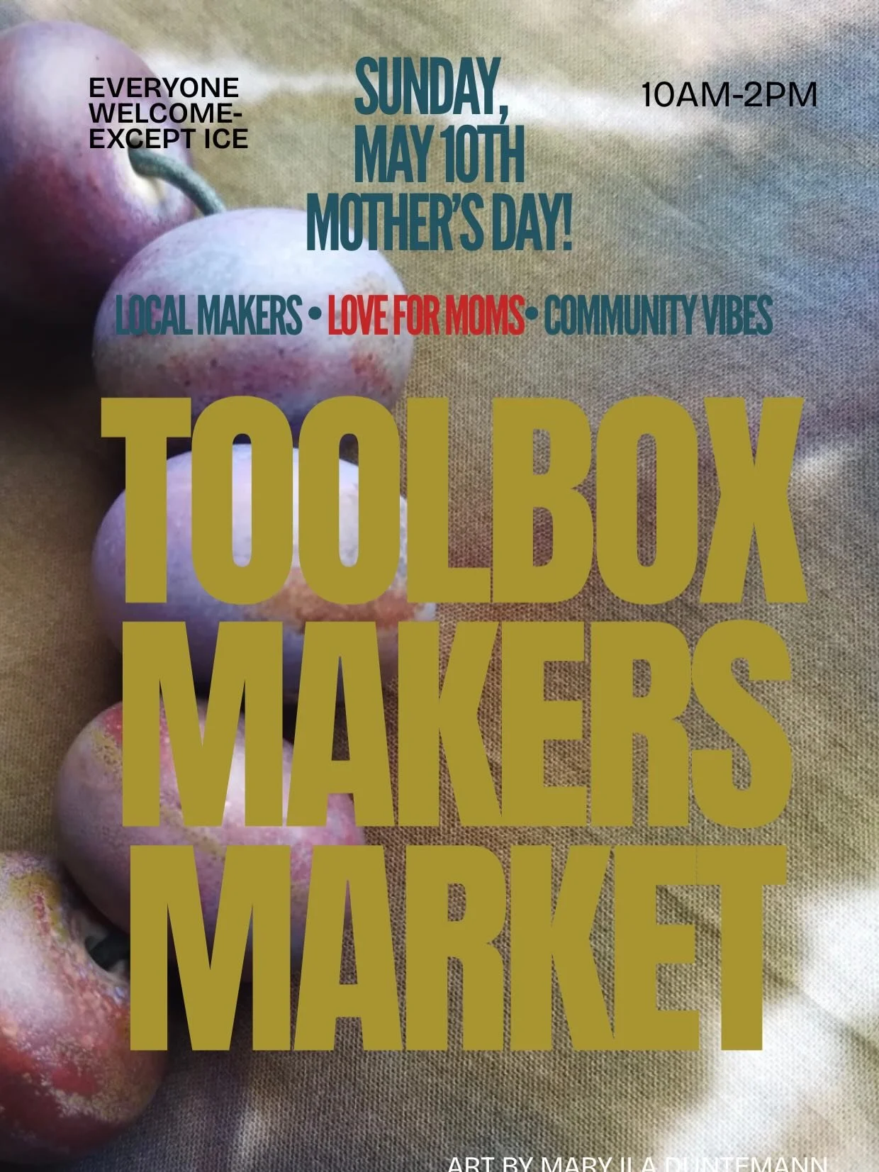 Mother&rsquo;s Day Market this Sunday! Come spoil some moms! 

May 10th, 10am-2pm see you at the Toolbox!