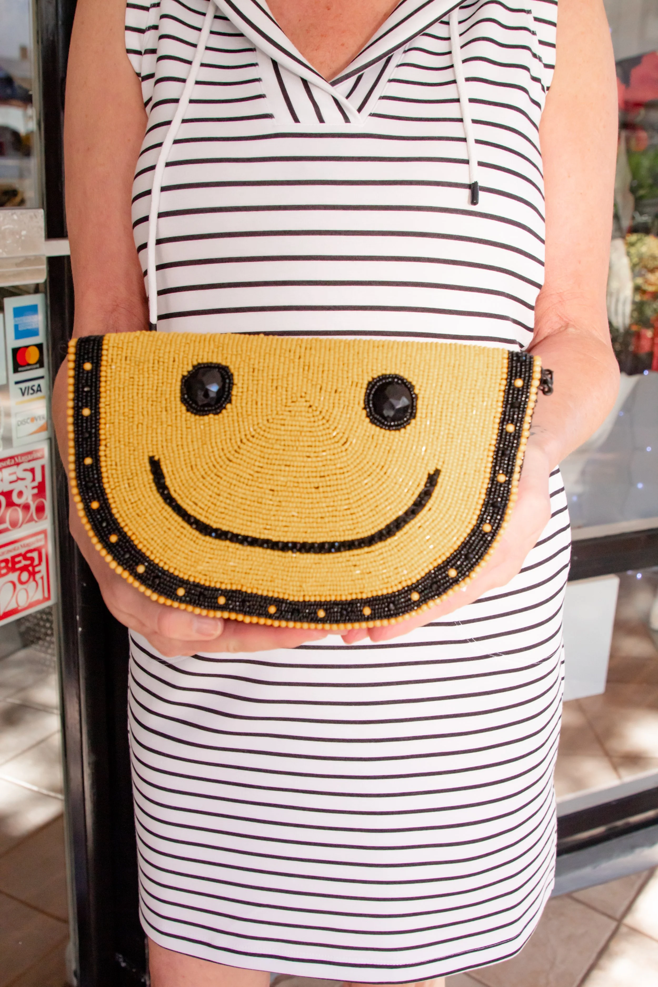 Mary Frances Smile Crossbody Handbag