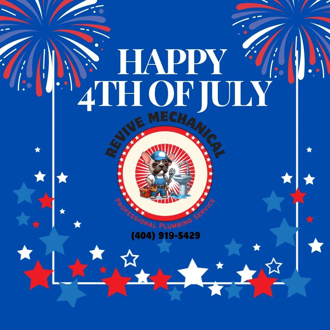 Happy 4th of July from Revive Mechanical!! 

Today we celebrate freedom, fireworks, and the American spirit! As you enjoy the festivities, know that we're proud to serve our community with dependable plumbing- because freedom means never having to wo