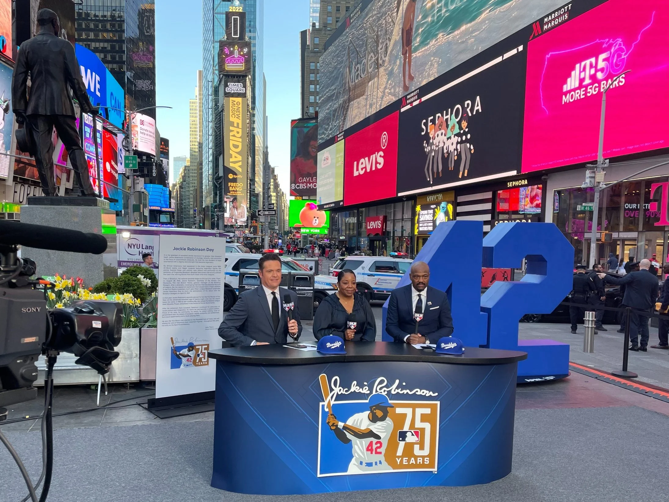 Jackie Robinson Day in Times Square in NYC
