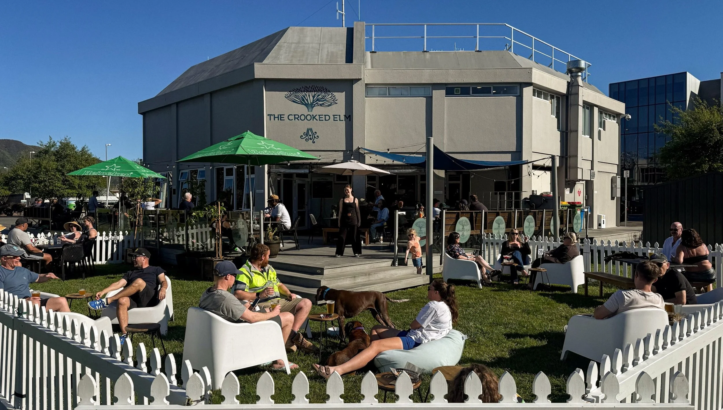 Touching grass is good for you! Doctors say so (probably). Come and do it at The Crooked Elm, with a drink in hand. 

#wellington #lowerhutt #petone #gardenbar #summervibes