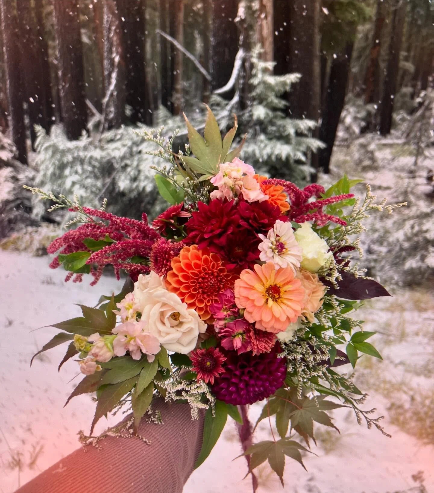 Another moment for Katie&rsquo;s wintery bridal bouquet ✨ June is pretty much full for weddings! I can take a few more Ala carte bridal bouquets and bouts but if you have been thinking of booking with us next year please connect with me because spots