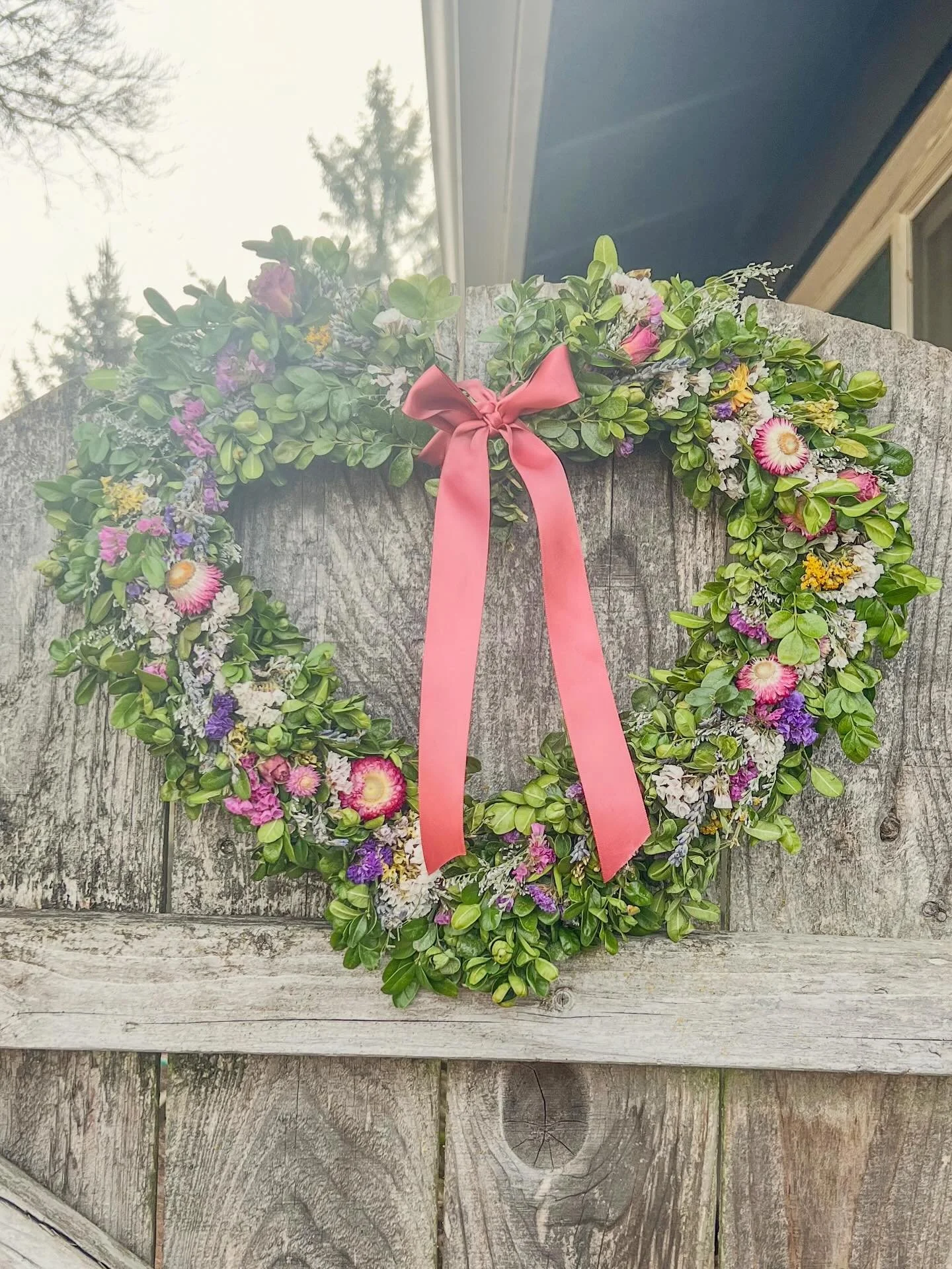 The first of our specialty Valentine&rsquo;s Day dried floral wreaths is now available for pick up in Milwaukie 💖 Each wreath is one of a kind, unique, hand tied with floral wire ✨ $35 Claim below and send me a message to arrangement payment and pic
