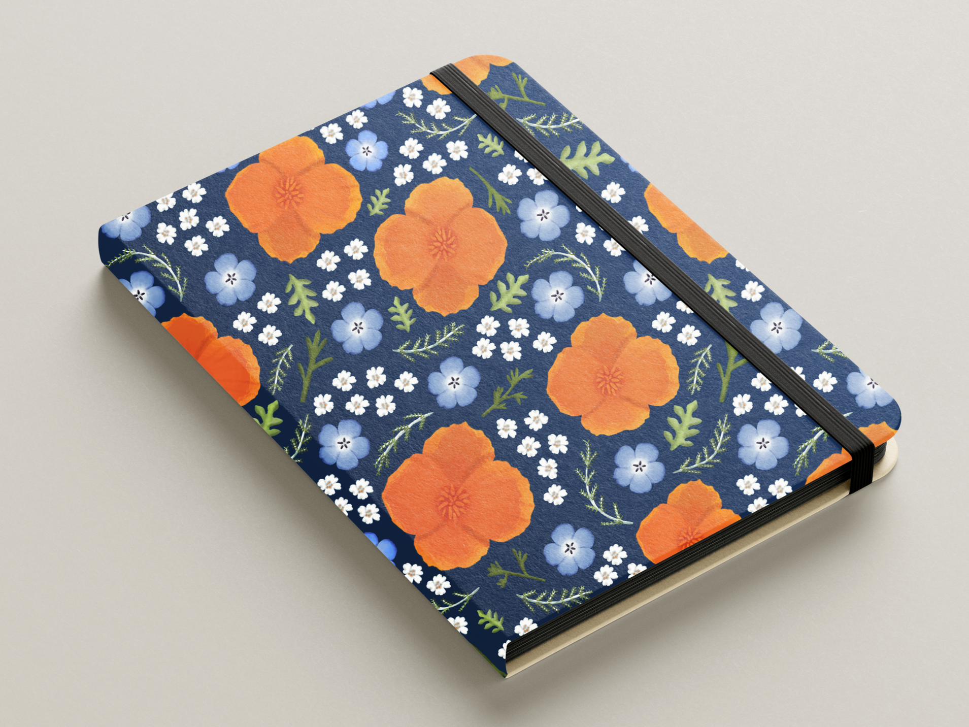 California Wildflowers Seamless Pattern