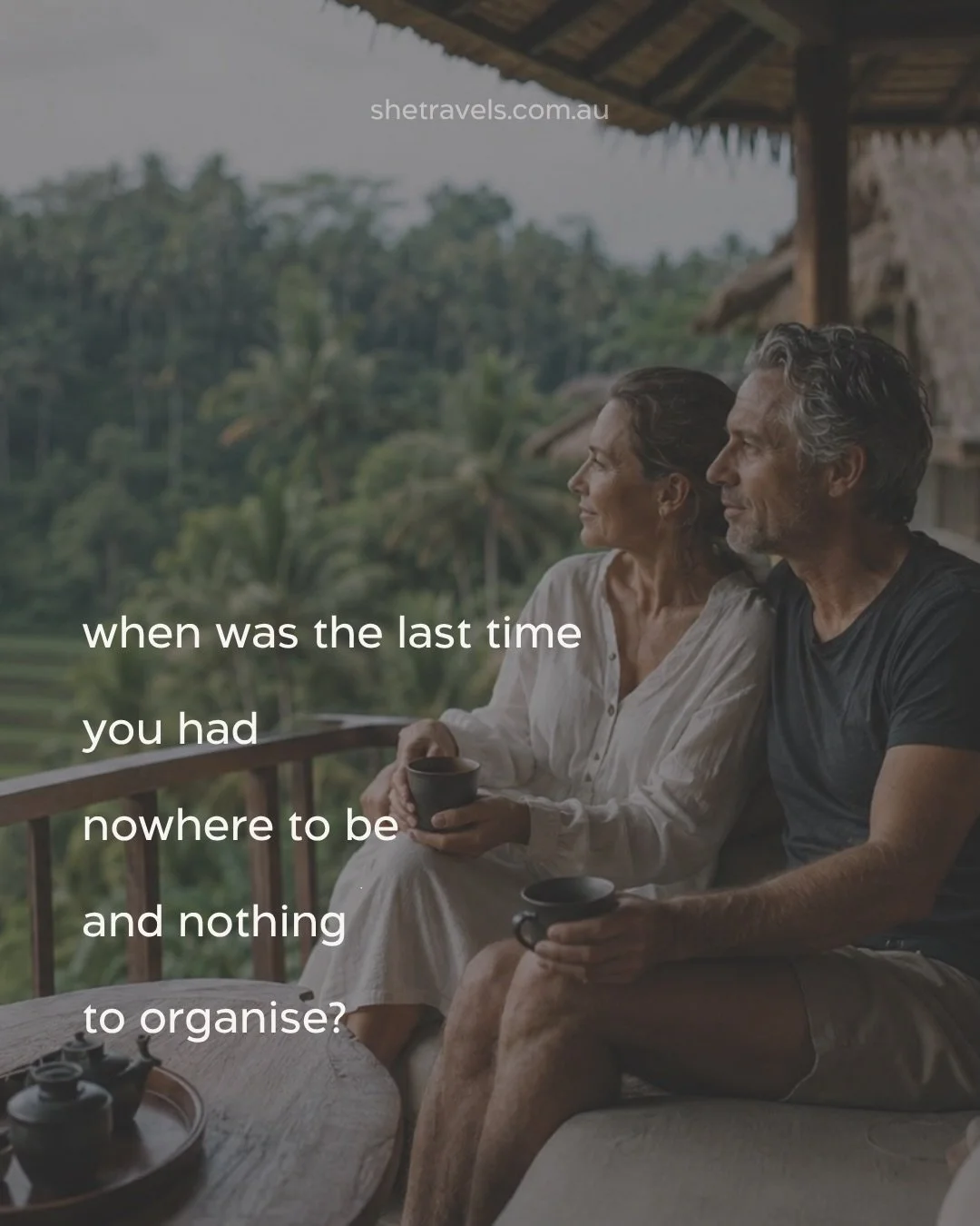 sometimes the problem isn&rsquo;t love.

it&rsquo;s time.

time to talk.
time to reconnect.
time to remember who you are outside work, responsibilities and everything else competing for your attention.

amor&eacute; is six days in bali designed for c
