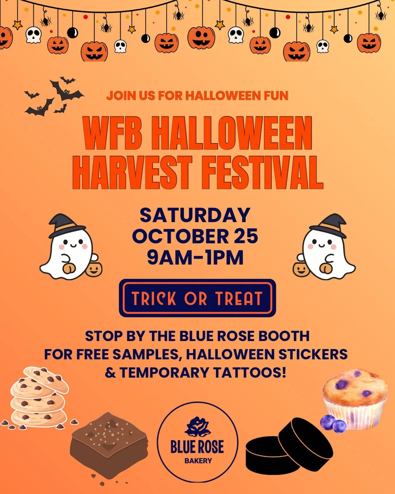 SATURDAY!!! Start off Halloween week at the Whitefish Bay Harvest Festival Market! 🎃 

The farmers market is open from 9am-1pm at 325 E Silver Spring Drive! ✨ 

From 10am-12pm nearby businesses will also be doing trick or treat! 👻 

Stop by the Blu