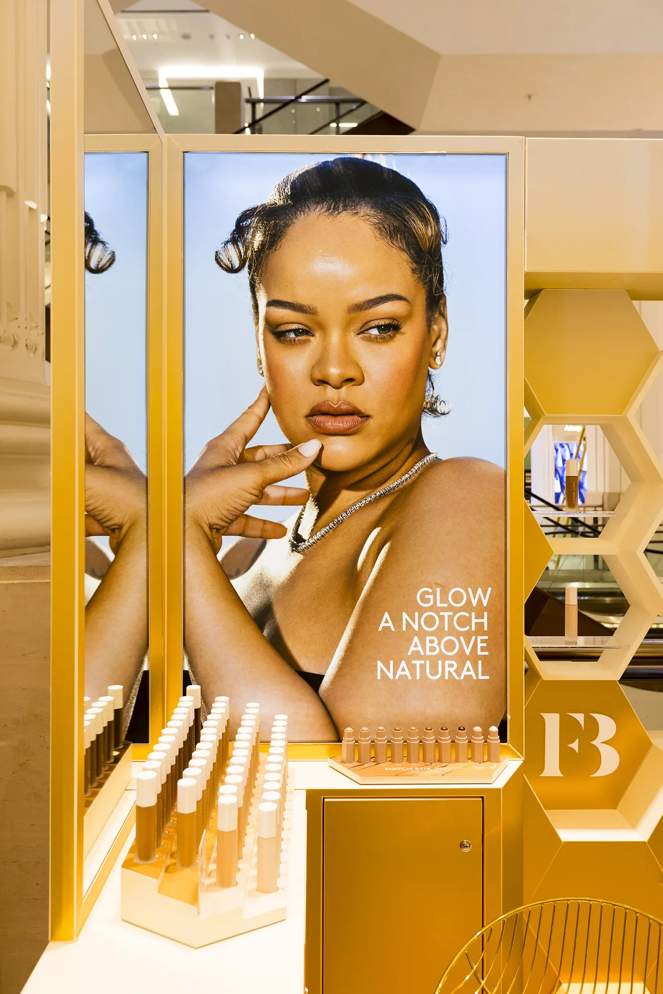 Fenty Beauty Selfridges - Golden Hour - Visual Merchandising