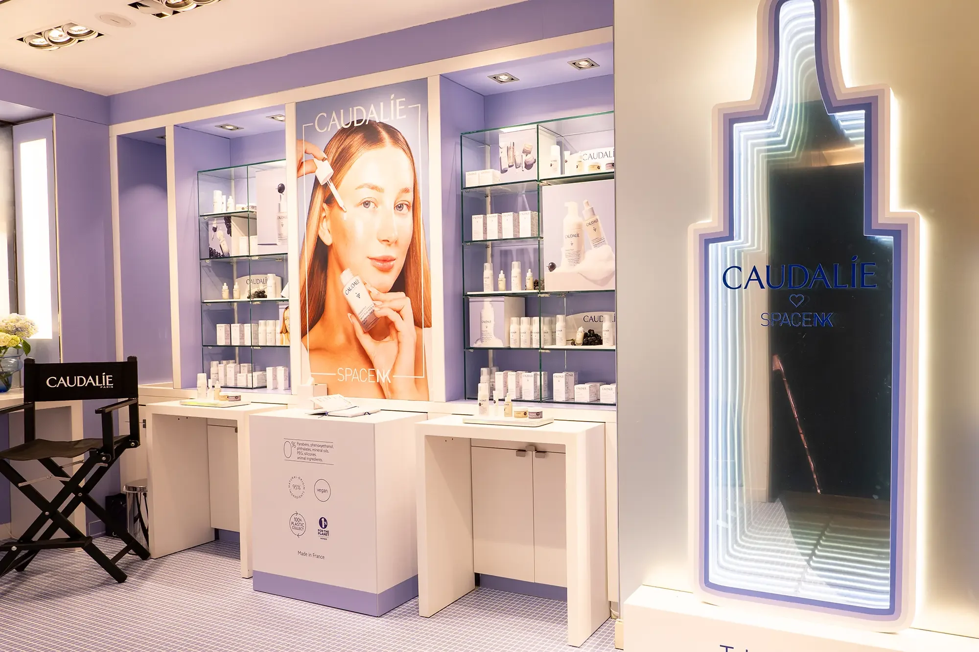 Caudalie, SpaceNK Pop-Up, Infinity mirror