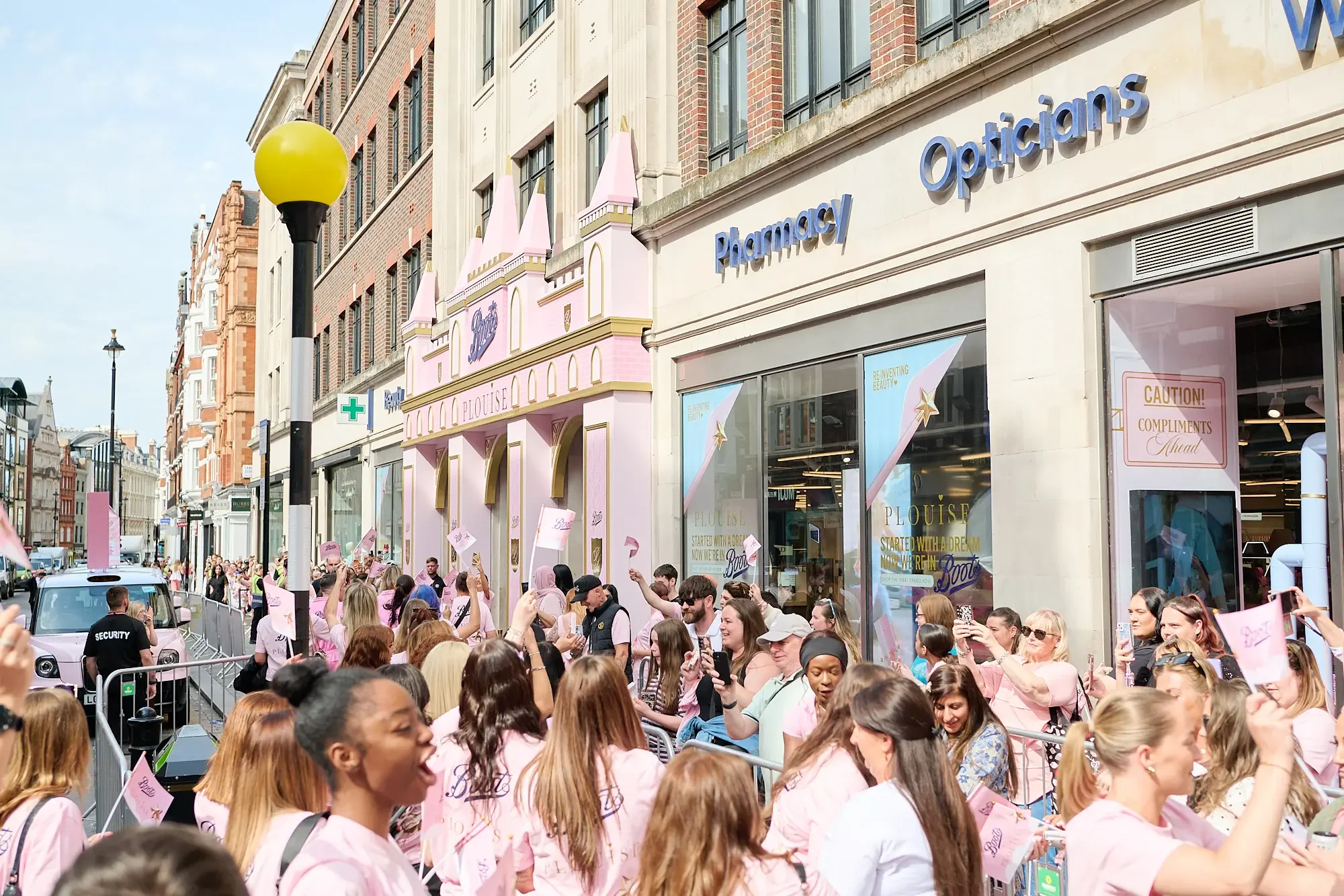 P Louise Boots Launch Covent Garden Crowd