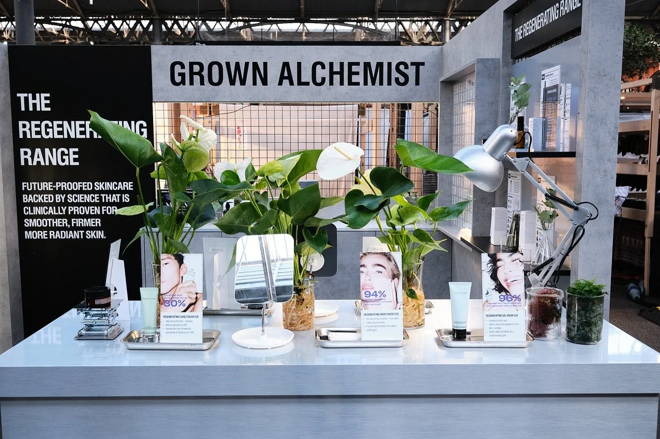 Backlash x Grown Alchemist 🥽 🌱 The brands first-ever UK pop-up in celebration of its latest skin longevity-focused launch, Regenerating Range.

We popped up at Spitalfields Market inviting guests to discover the range via skin care consultations, e