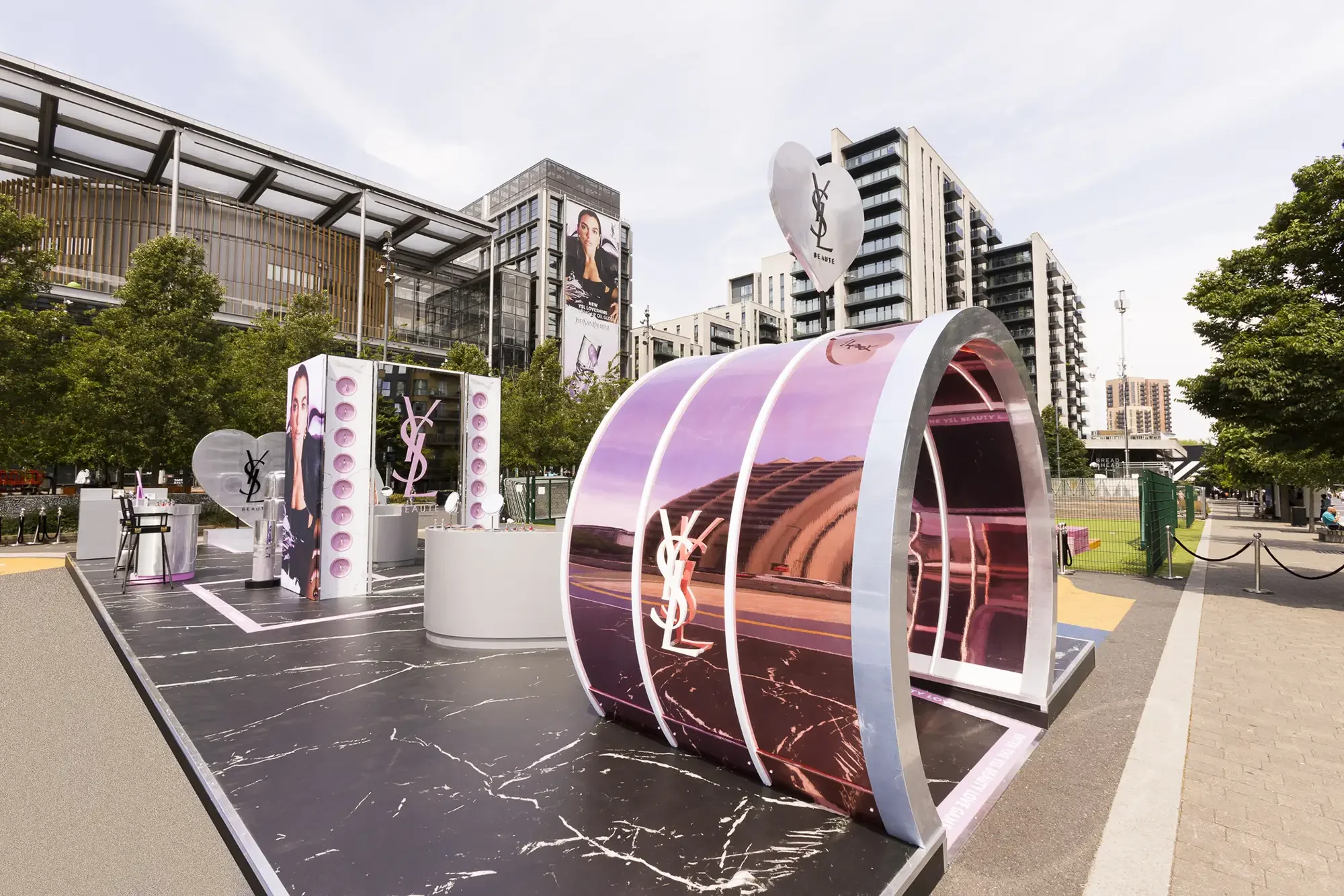 YSL Beauté, Love Games, Experiential Agency UK - Stand Exterior