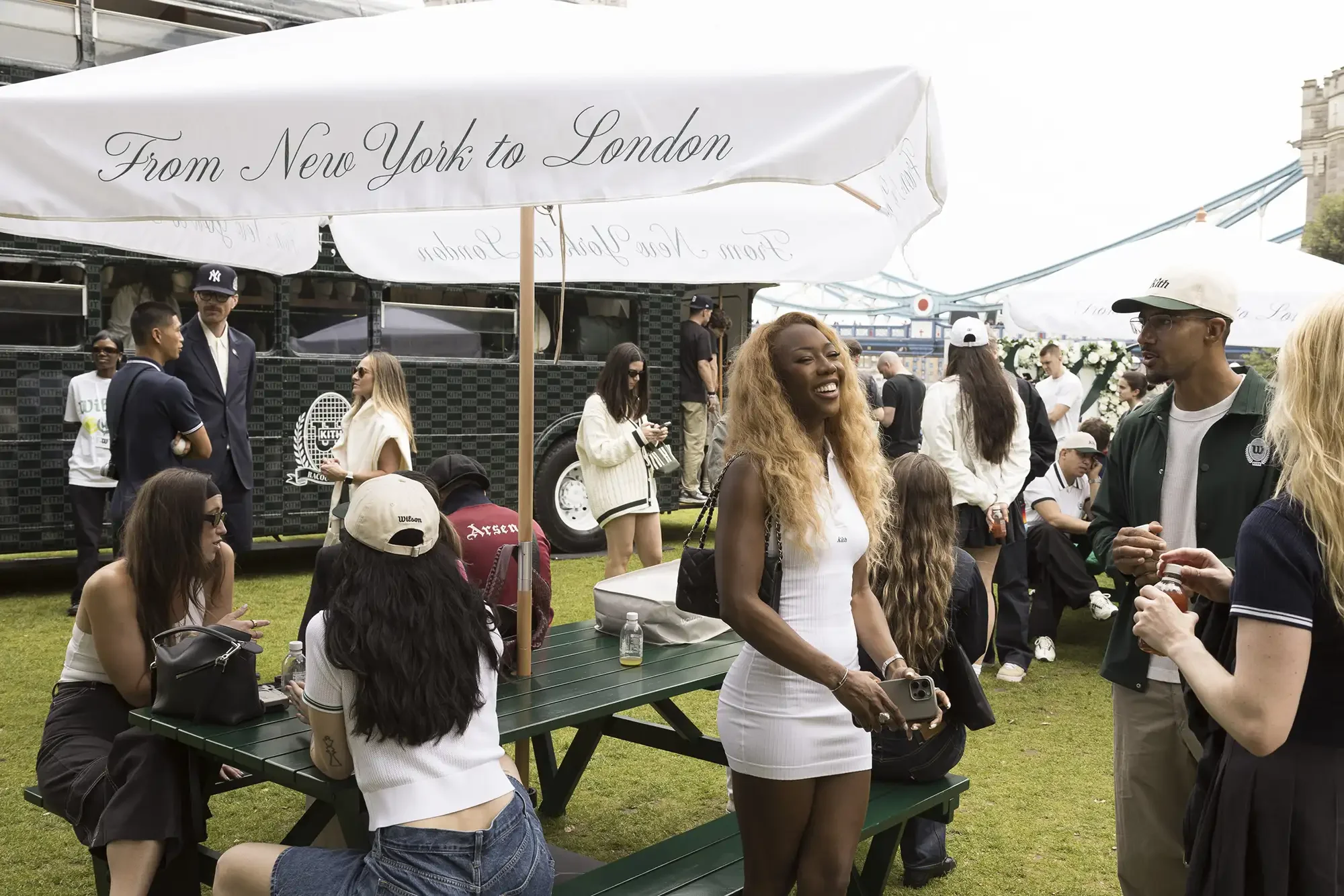 Kith X Wilson Tennis Pop-up, Pop-Up Agency UK, Bus Exterior with Customers