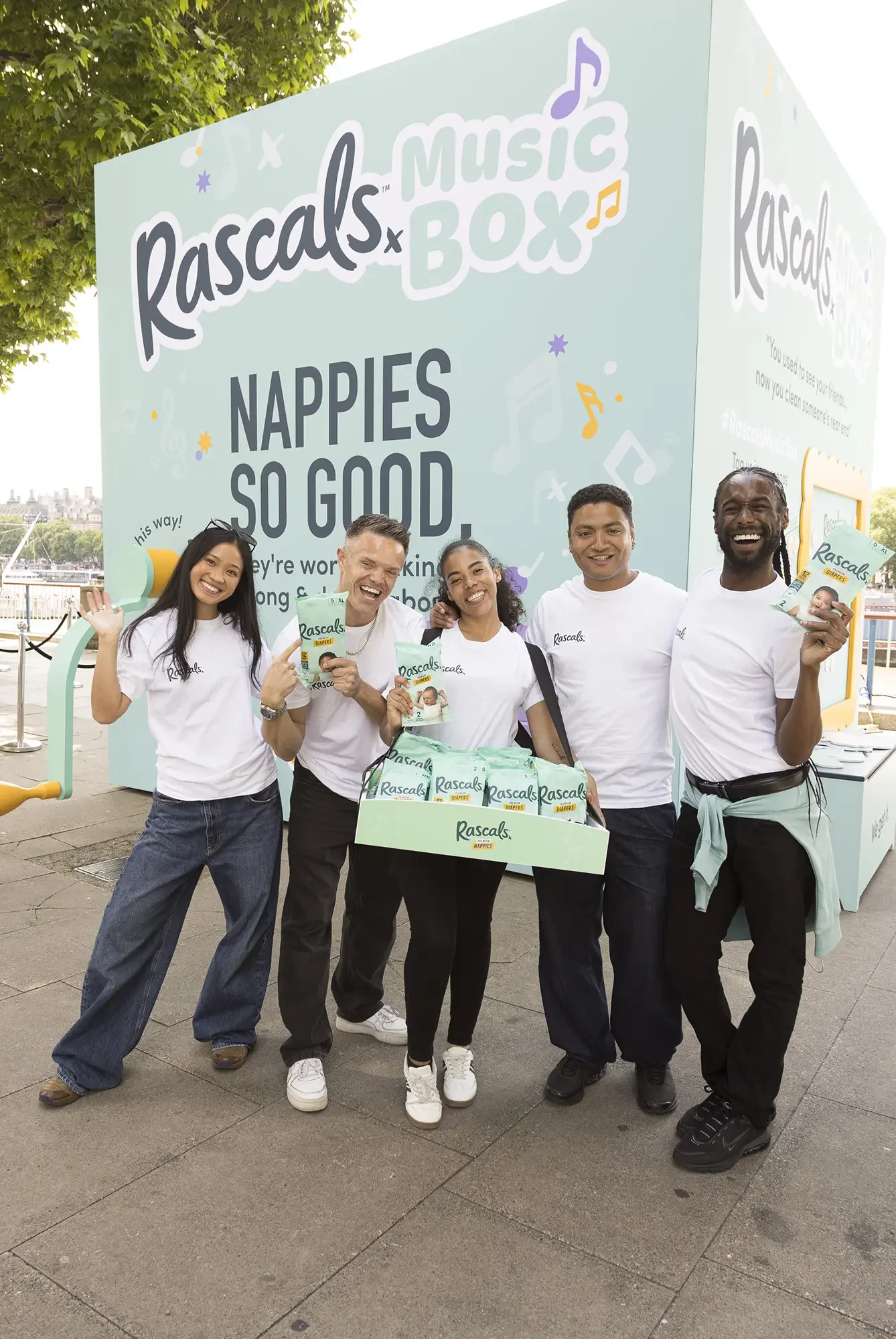 Rascals, Pop-Up Agency UK, Giant Music Box Exterior with Staff