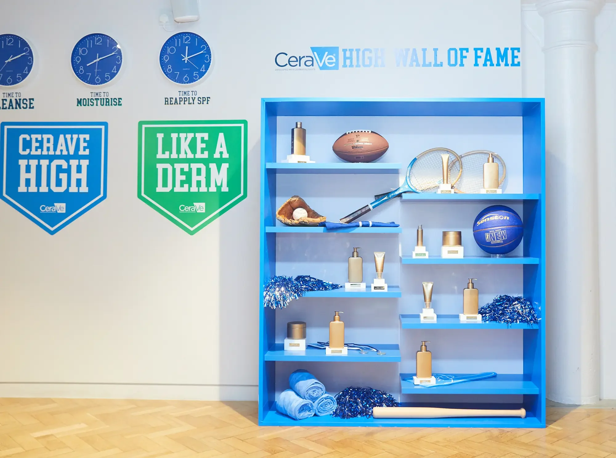 Cerave High Pop-up, Brand Experience, Trophy shelf
