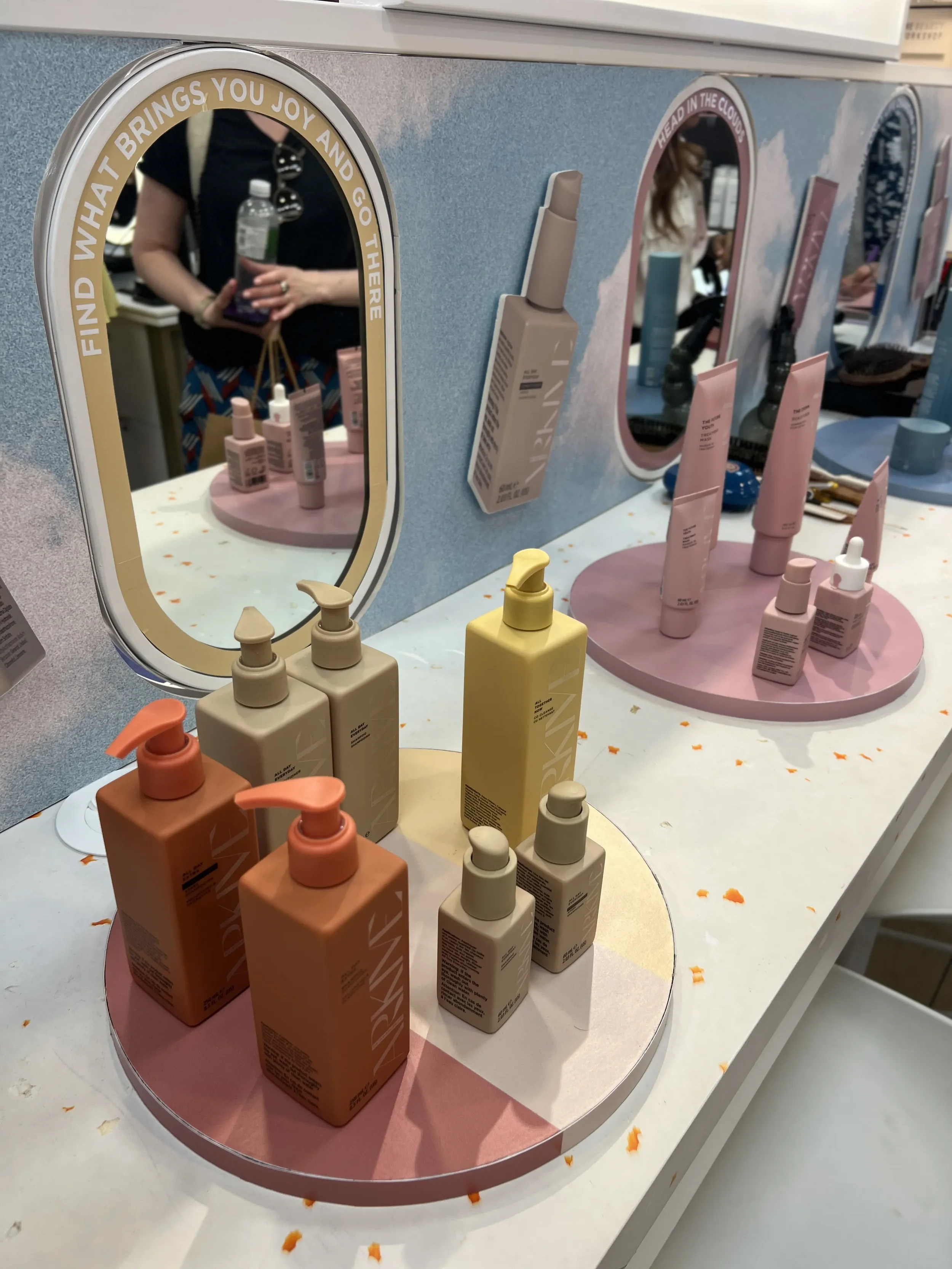 Arkive Headcare tressle table display at Selfridges