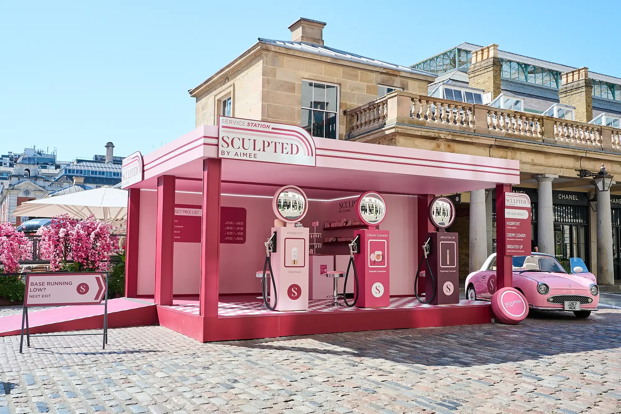 Sculpted by Aimee, Experiential Marketing Pop-up, Petrol station pop-up