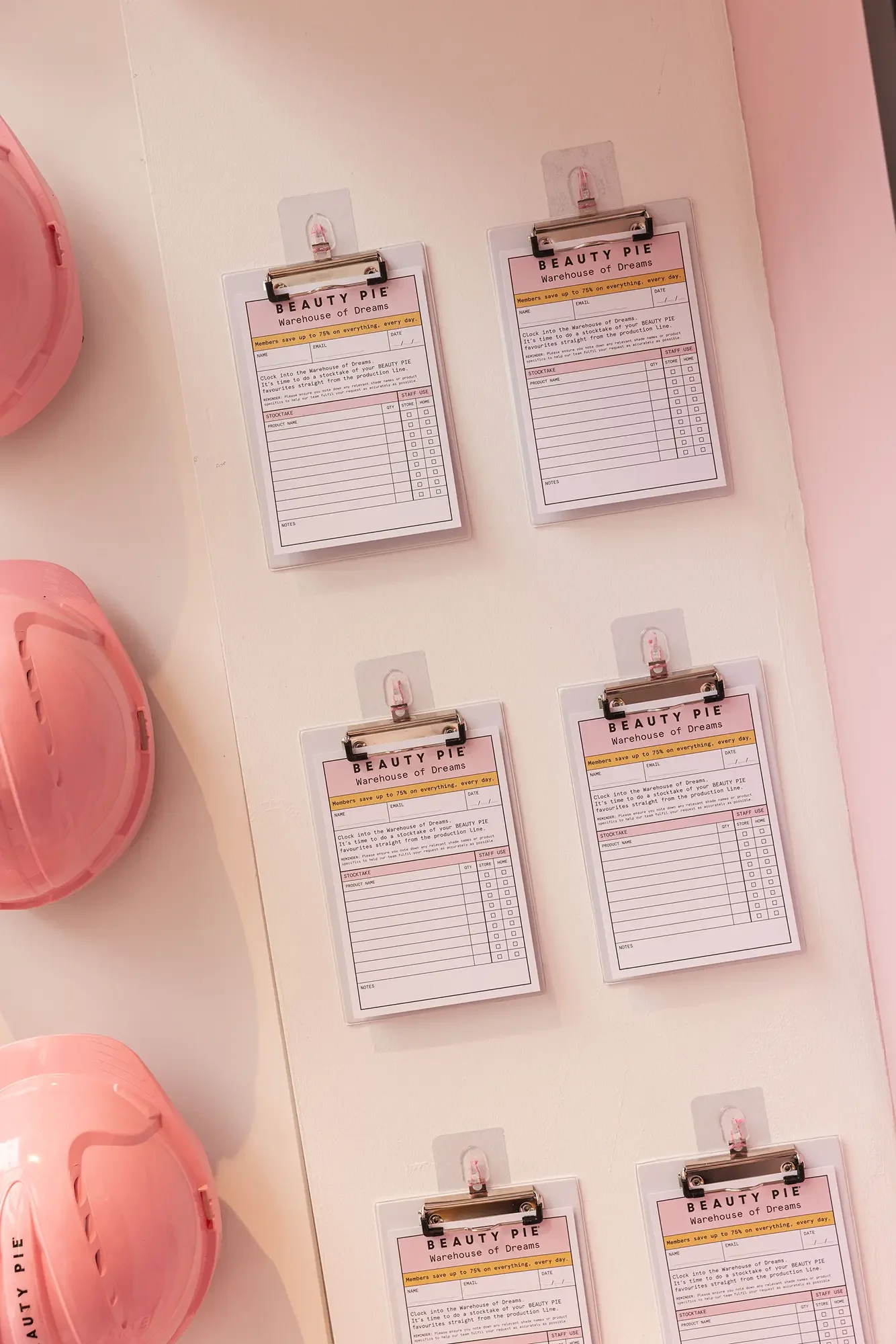 Beauty Pie, Pop-up, Covent Garden, Props