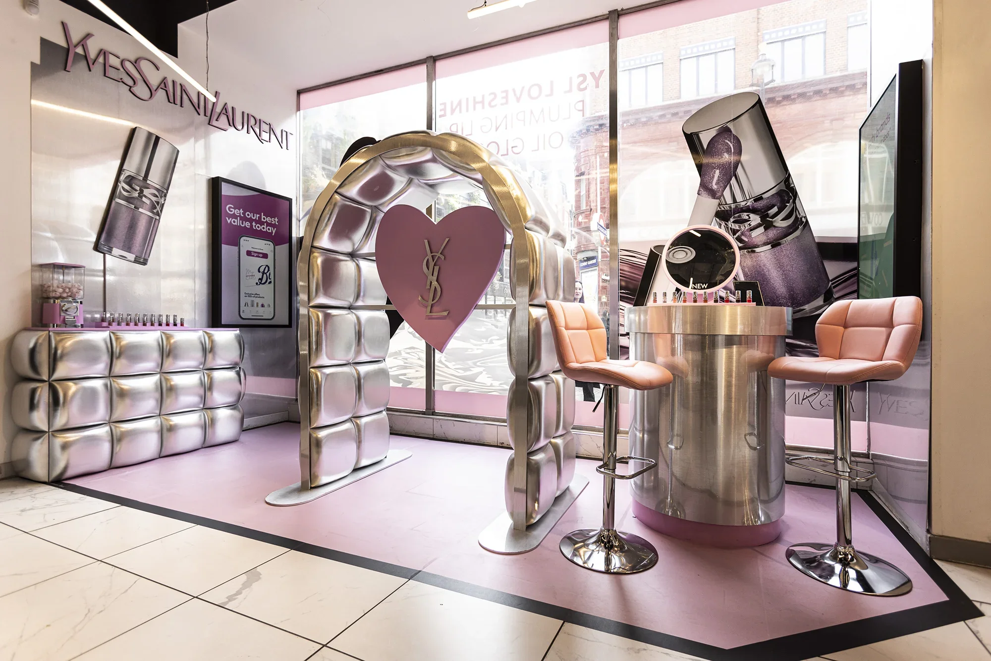 YSL Beauty, Loveshine, Pop-Up Agency, Boots Visual Merchandising, Pop-up
