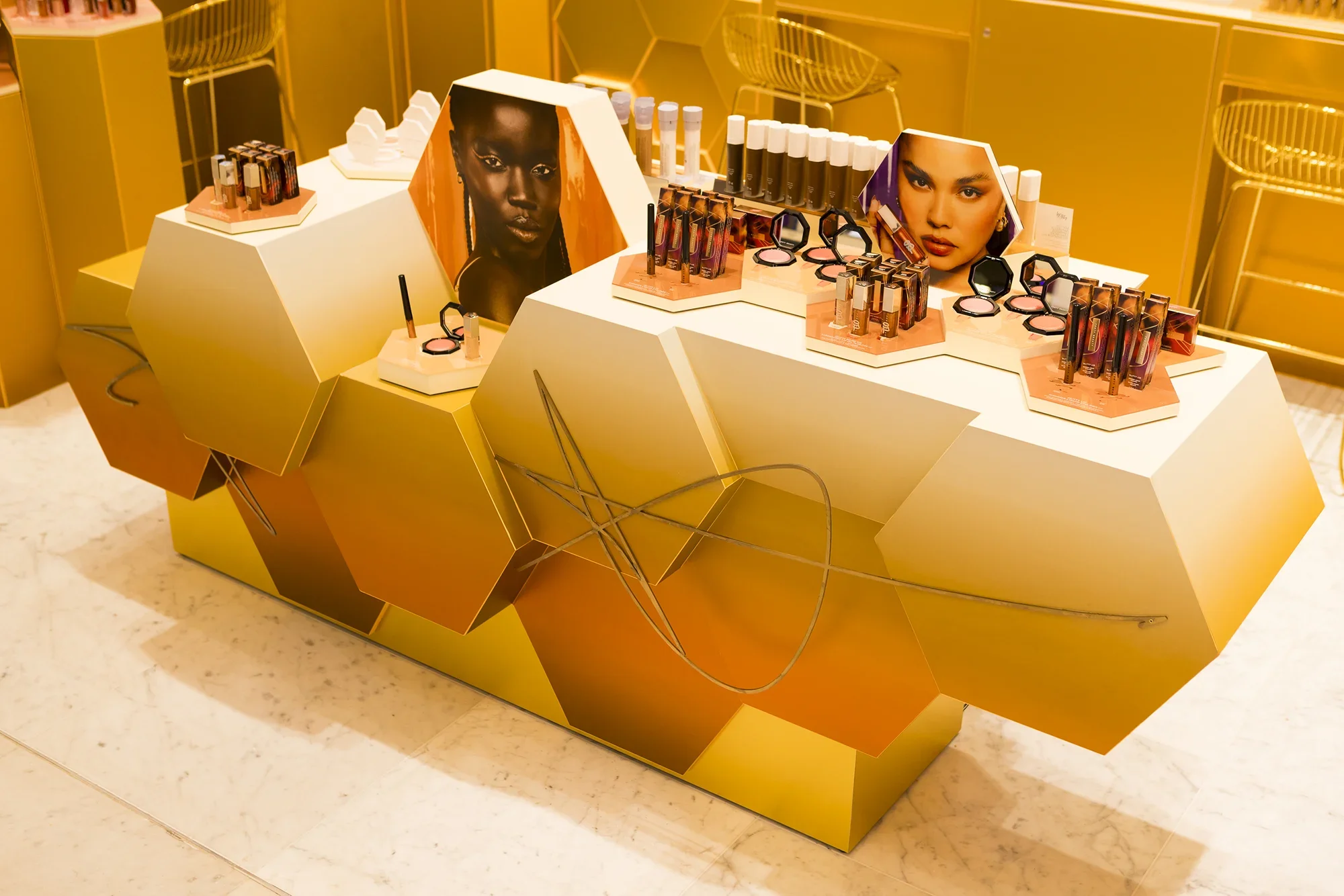 Fenty Beauty, Golden Hour, Visual merchandising, Selfridges