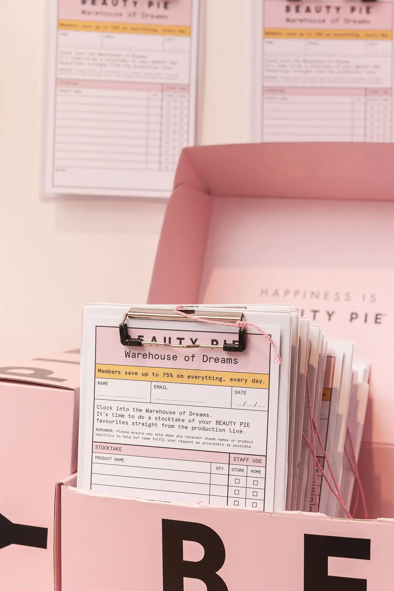 Beauty Pie, Pop-up, Covent Garden Props