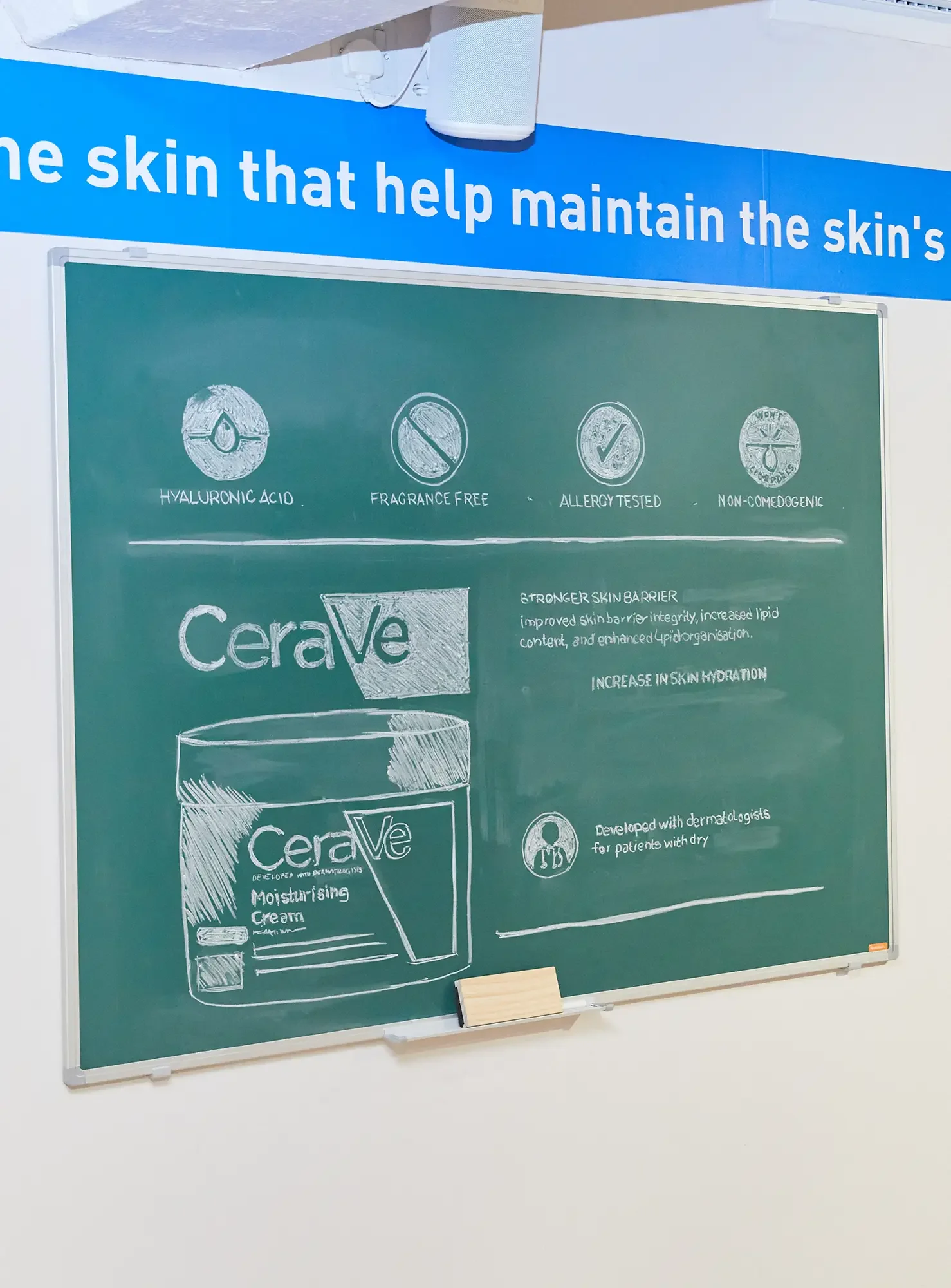 Cerave High Pop-up, Brand Experience, Blackboard