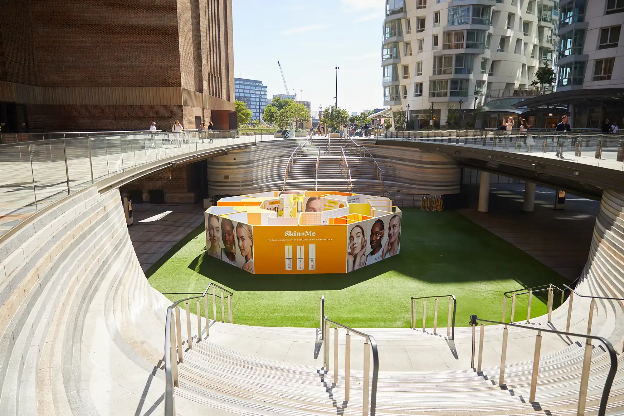 Skin+Me Maze, Pop-Up Agency - Maze outside Battersea Power Station