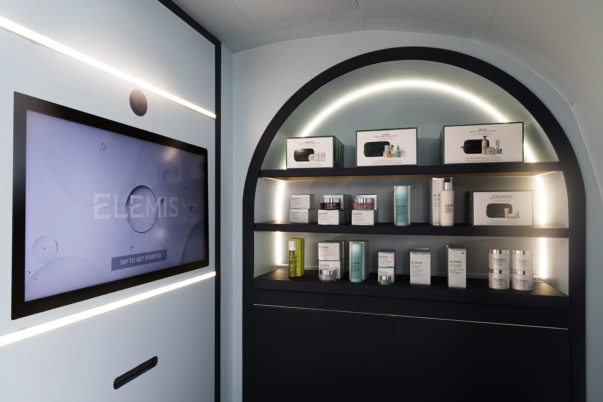 Elemis, Pit stop pop-up. Experiential Agency UK Roadshow, Airstream interior
