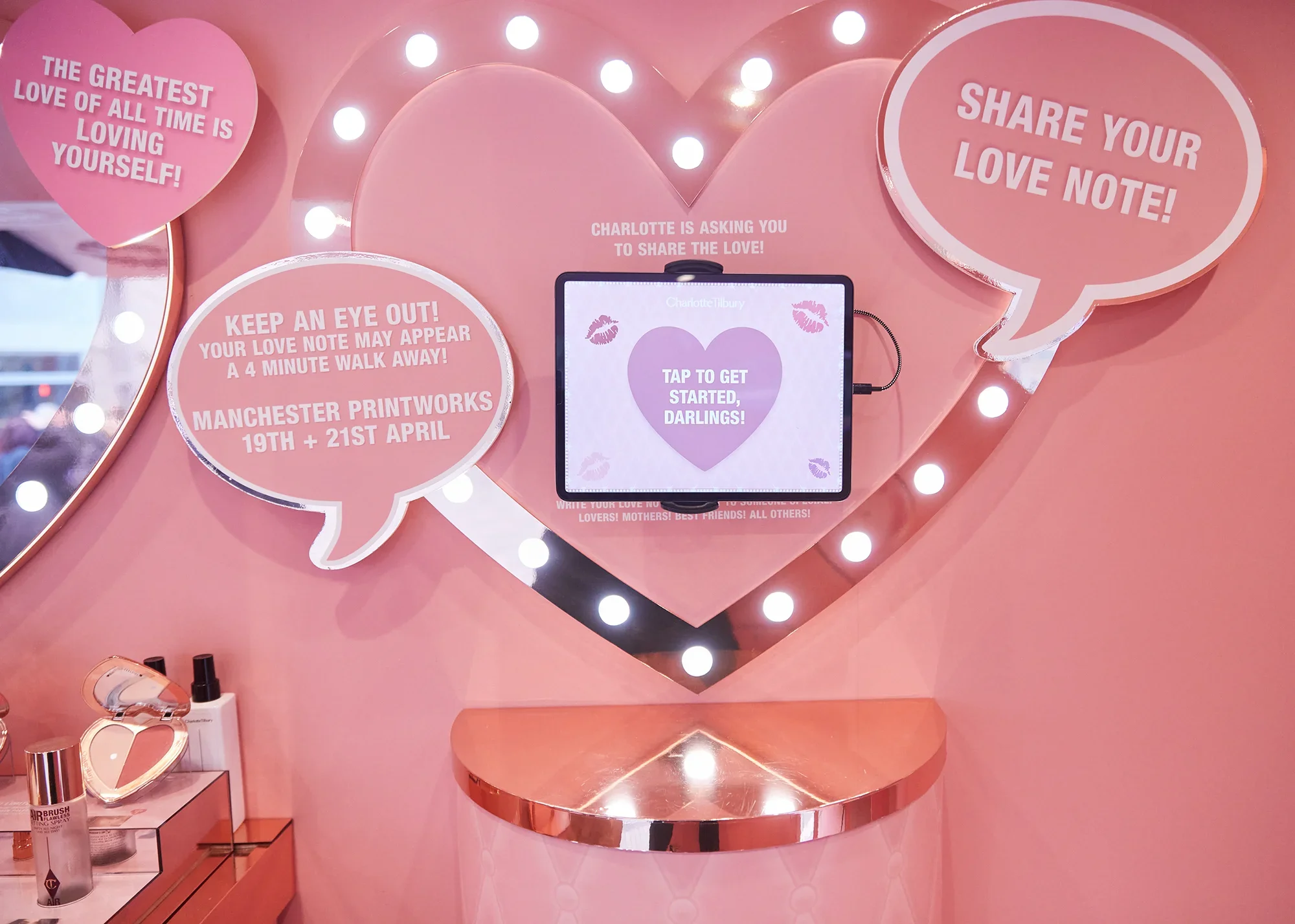Charlotte Tilbury, Experiential Agency UK, Interactive messaging