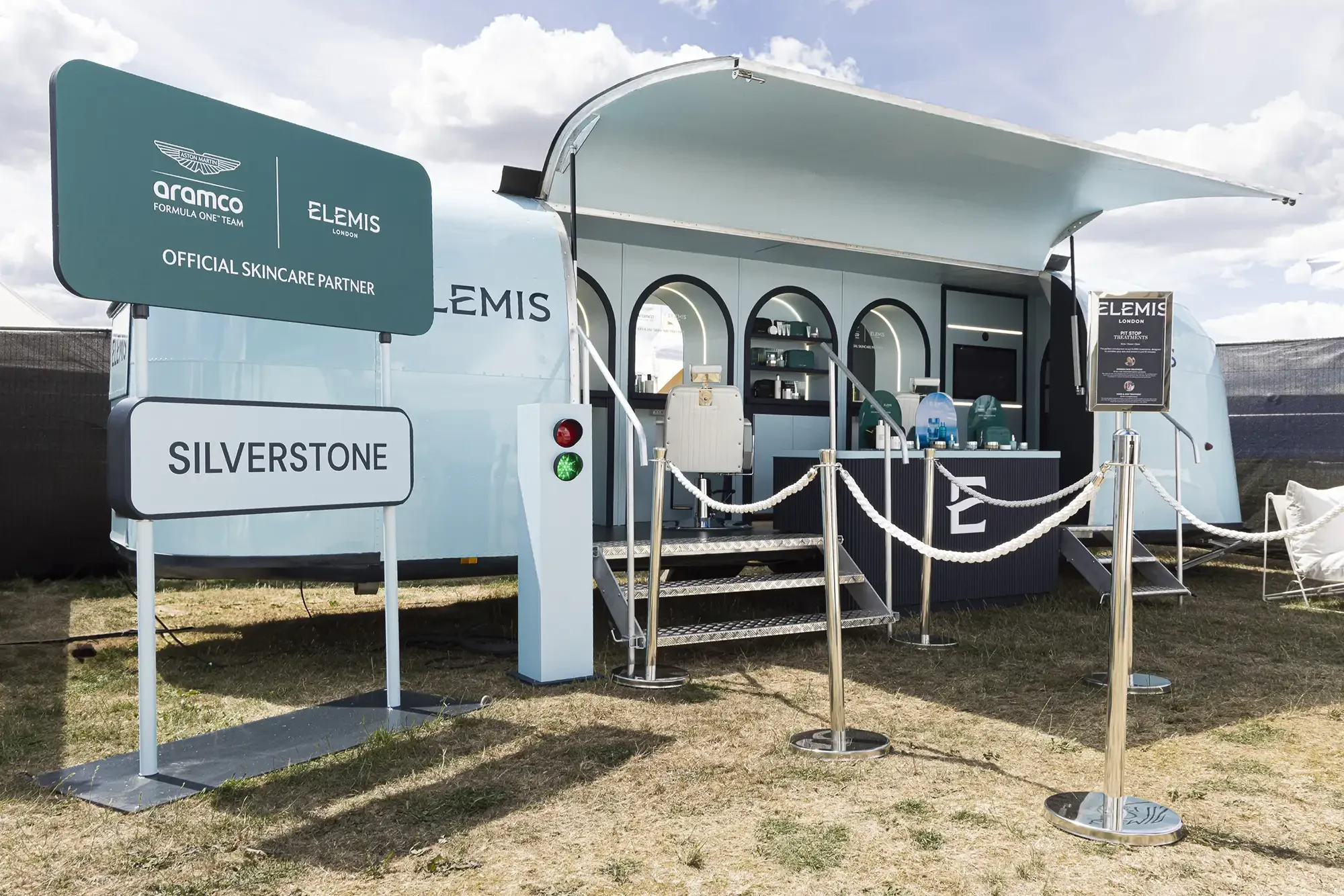 Elemis, Pit stop pop-up. Experiential Agency UK Roadshow - Airstream exterior