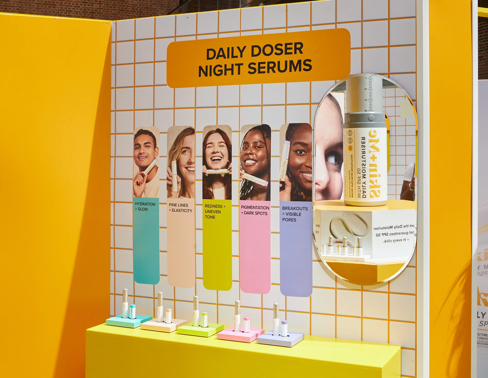 Skin+Me Maze, Pop-Up Agency - Product Display