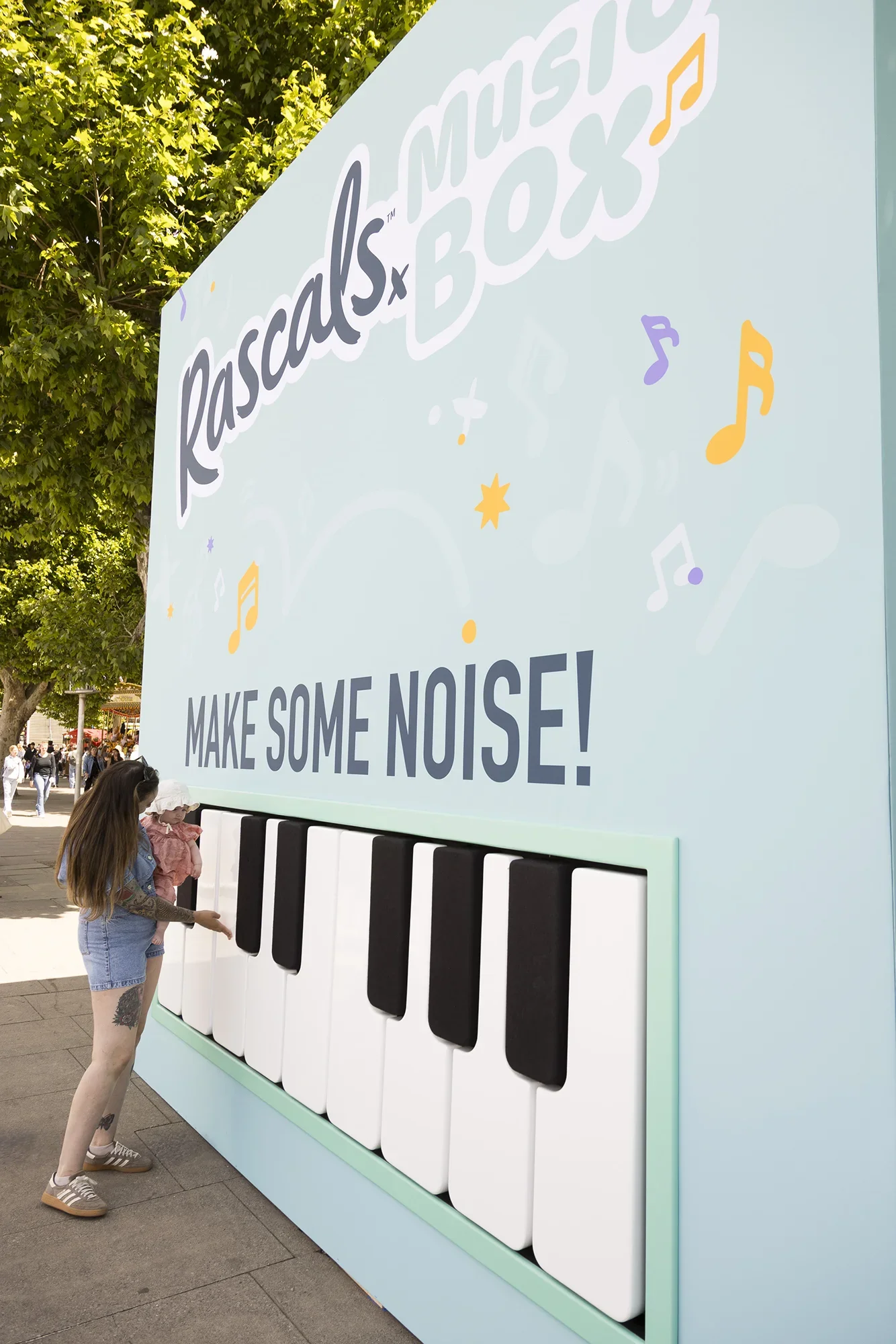 Rascals, Pop-Up Agency UK, Giant Music Box Exterior with piano