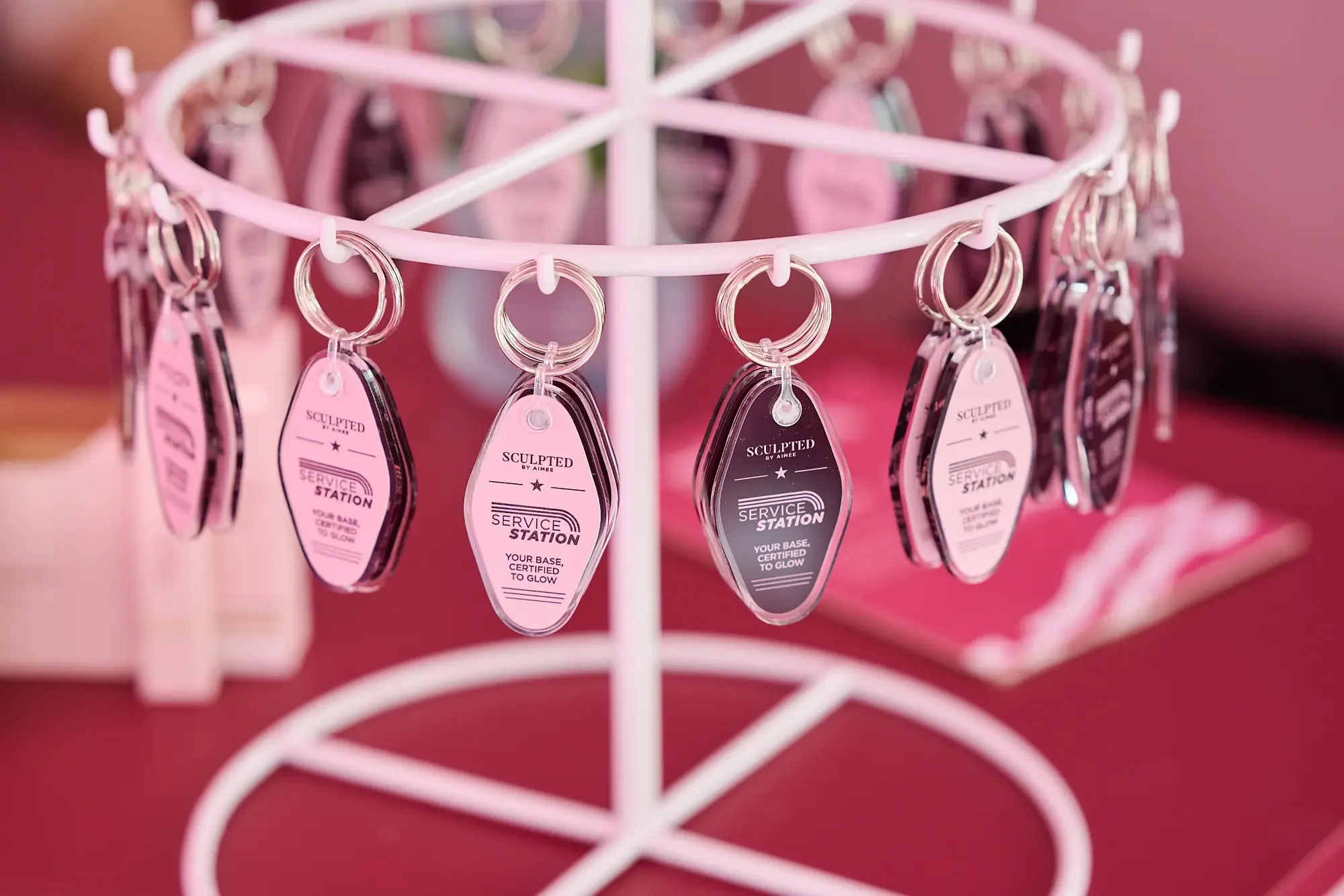 Sculpted by Aimee, Experiential Marketing Pop-up, Giveaways Keyrings