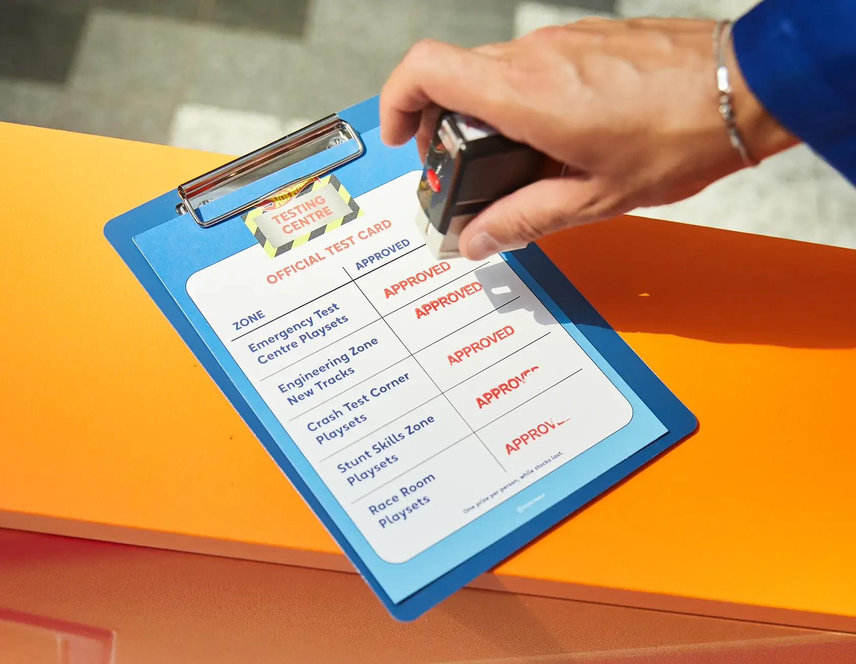 Hot Wheels Testing Centre - Approved Clipboard