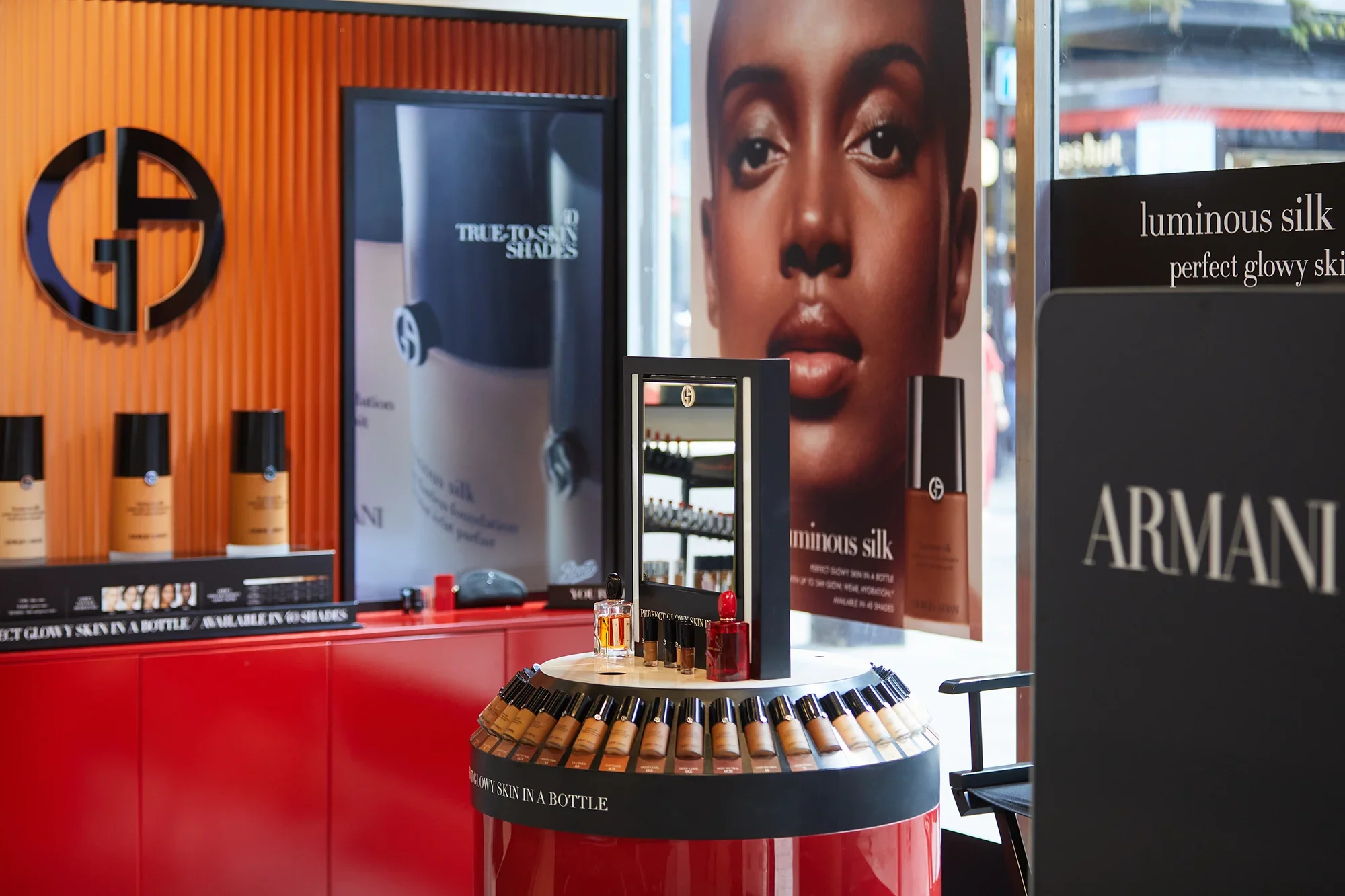 Armani, Boots, Retail Activation, Visual Merchandising Agency