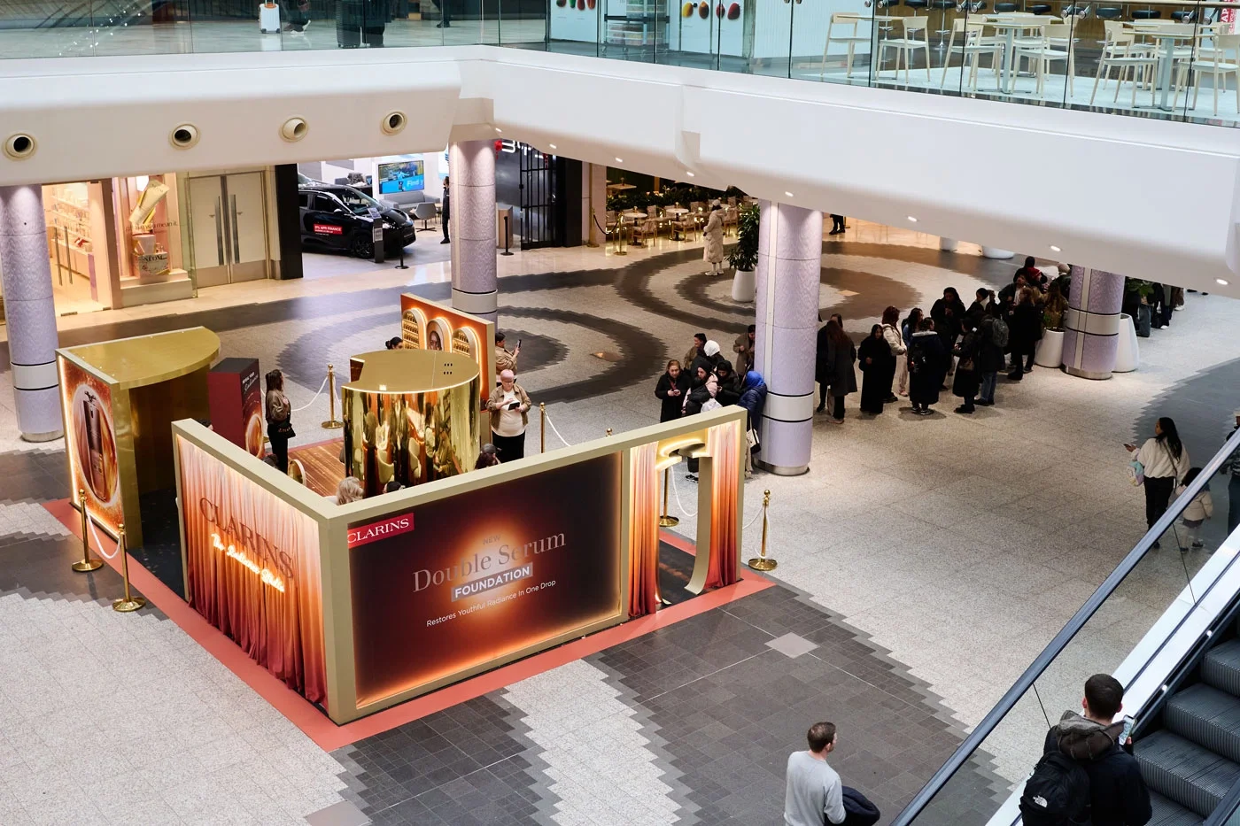 Clarins, Radiance stand, in London Westfield
