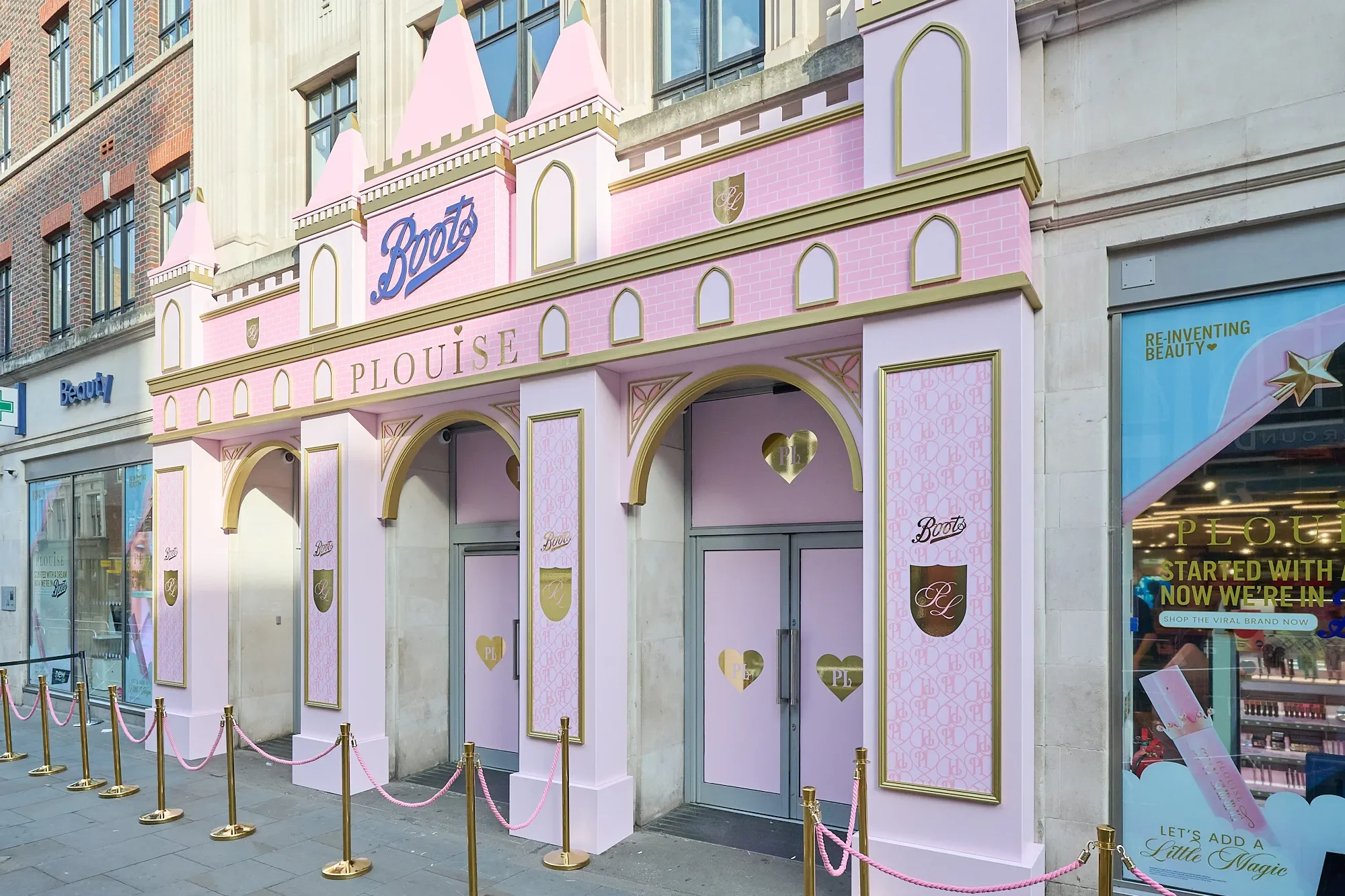 P Louise Boots Launch Covent Garden Castle Frontage