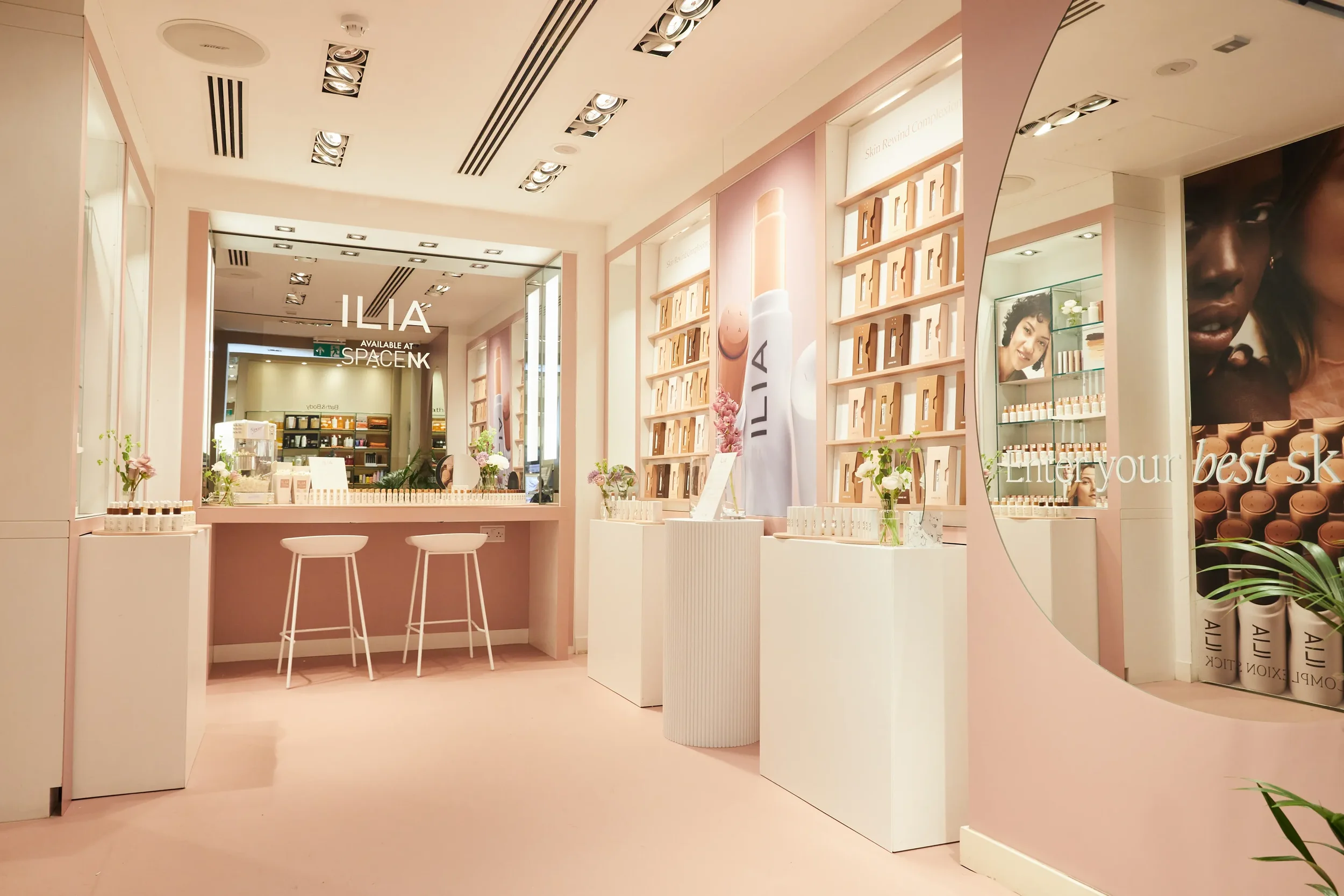 ilia beauty shop in shop at SpaceNK