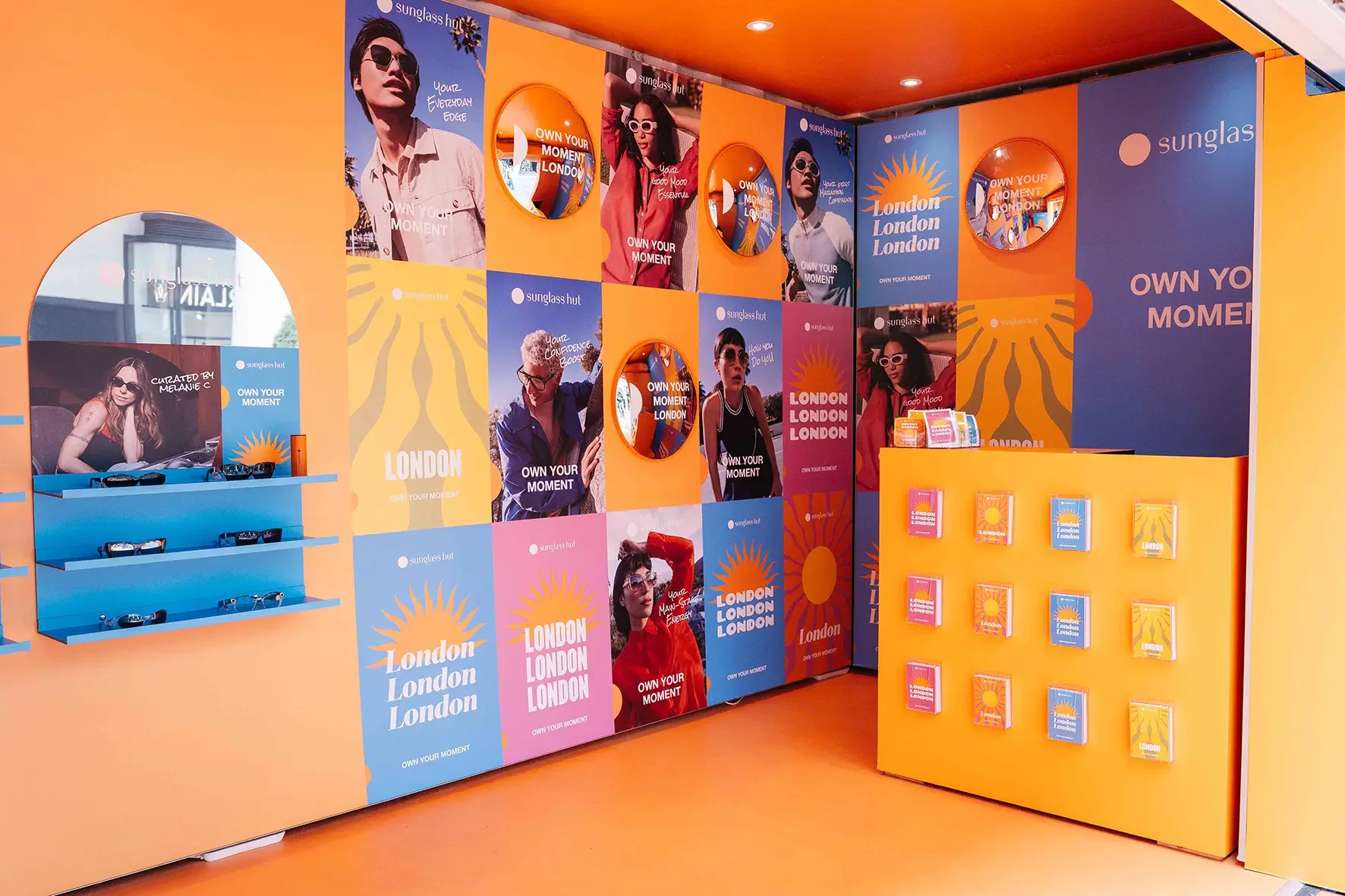 Sunglass Hut Pop-up, Interior Graphics