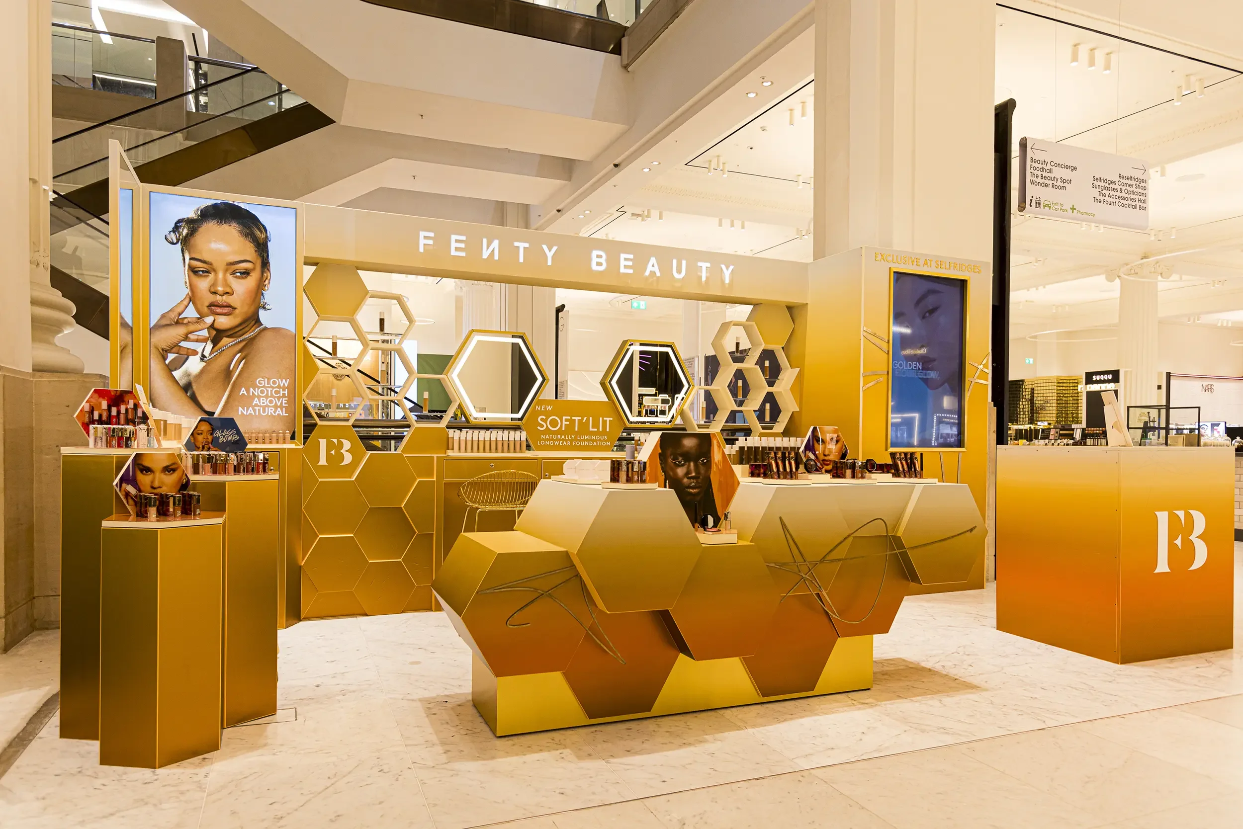 Fenty Beauty, Golden Hour, Visual merchandising, Selfridges