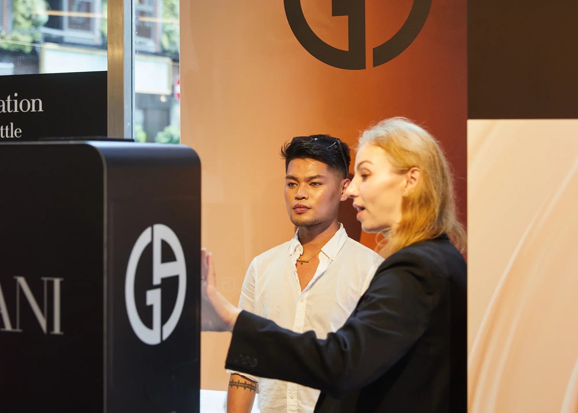 Armani, Boots, Retail Activation, Visual Merchandising Agency