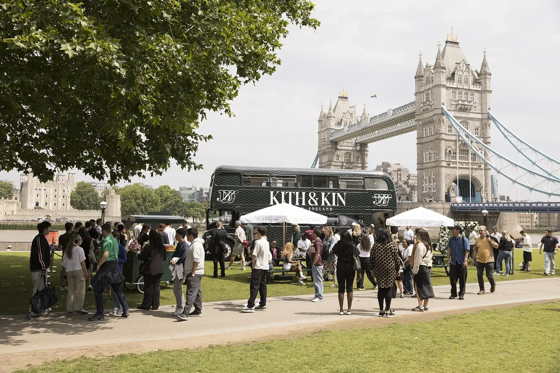 Kith X Wilson Tennis Pop-up, Pop-Up Agency UK, Bus Exterior, Tower Bridge