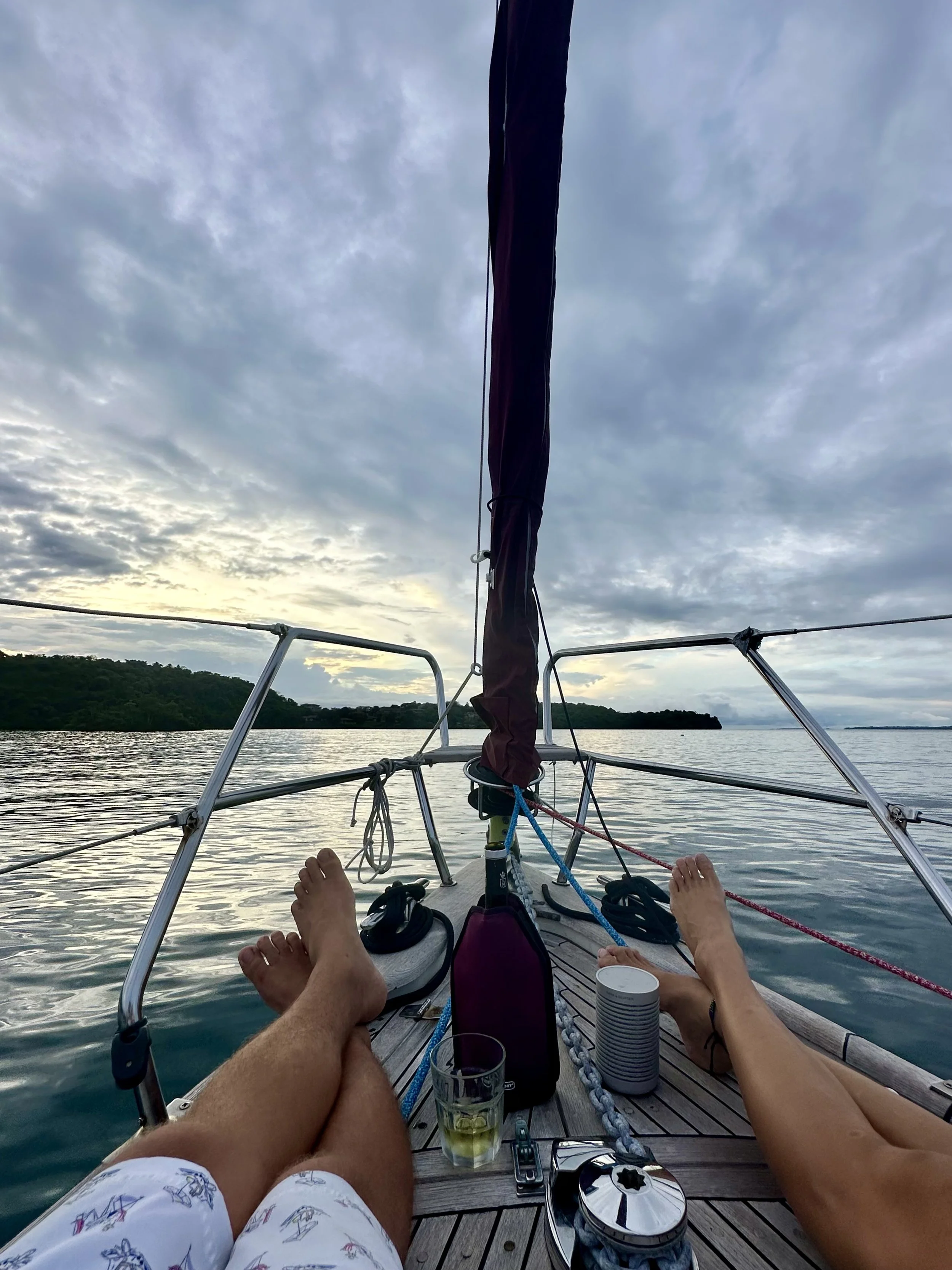 Sundowner at the bow