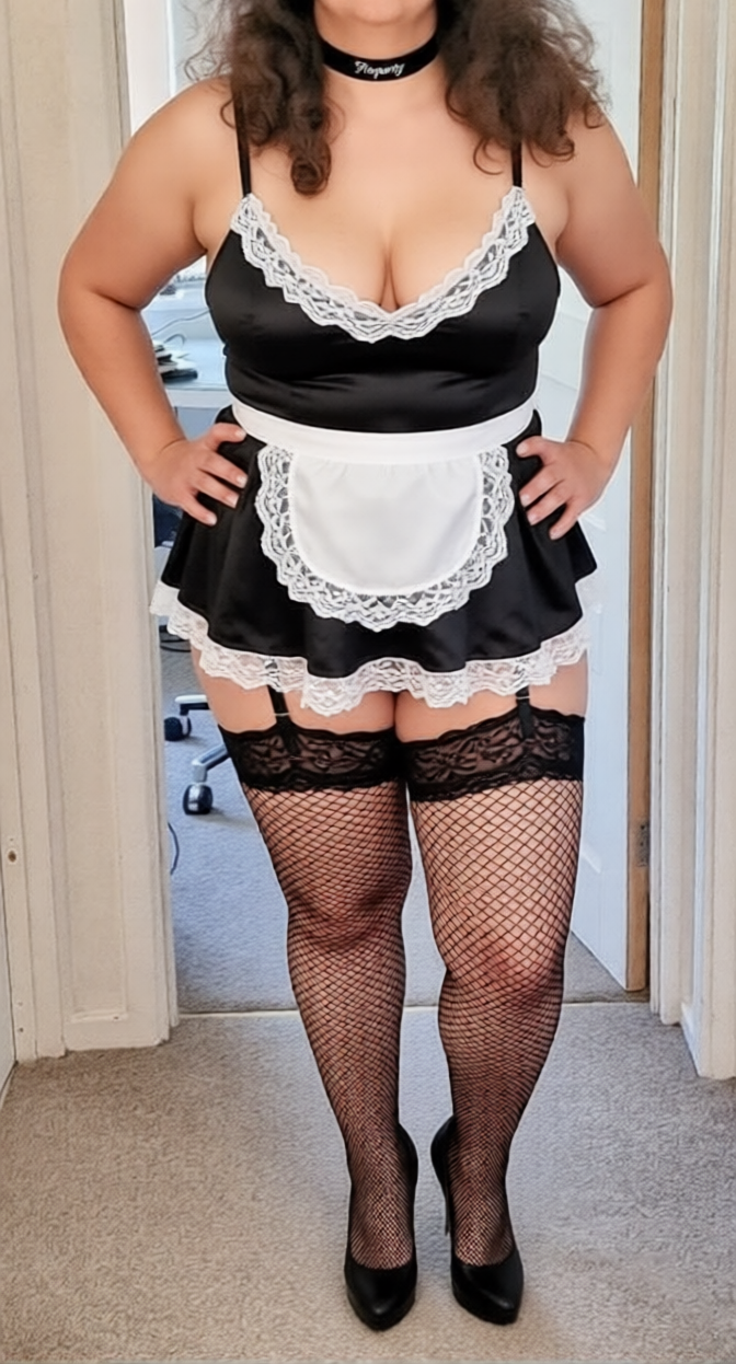 Teasing Hubby All Day in My Slutty Maid Costume