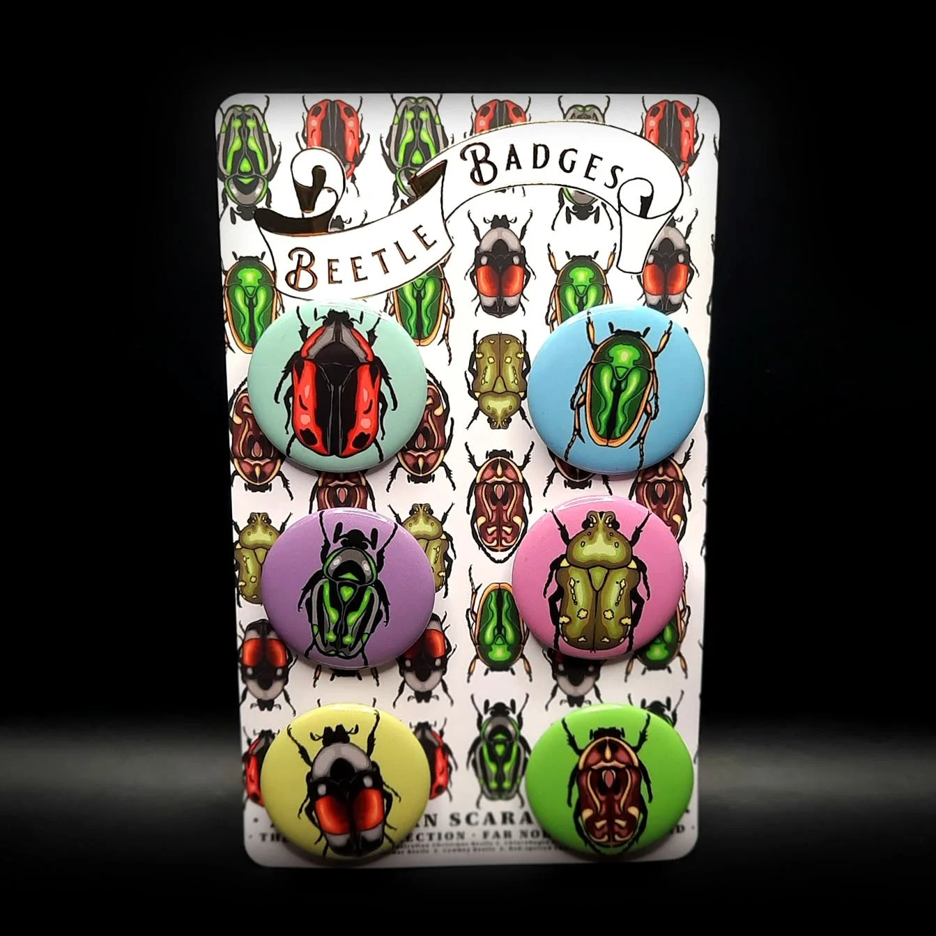 Beetle Badges - Set of 6
