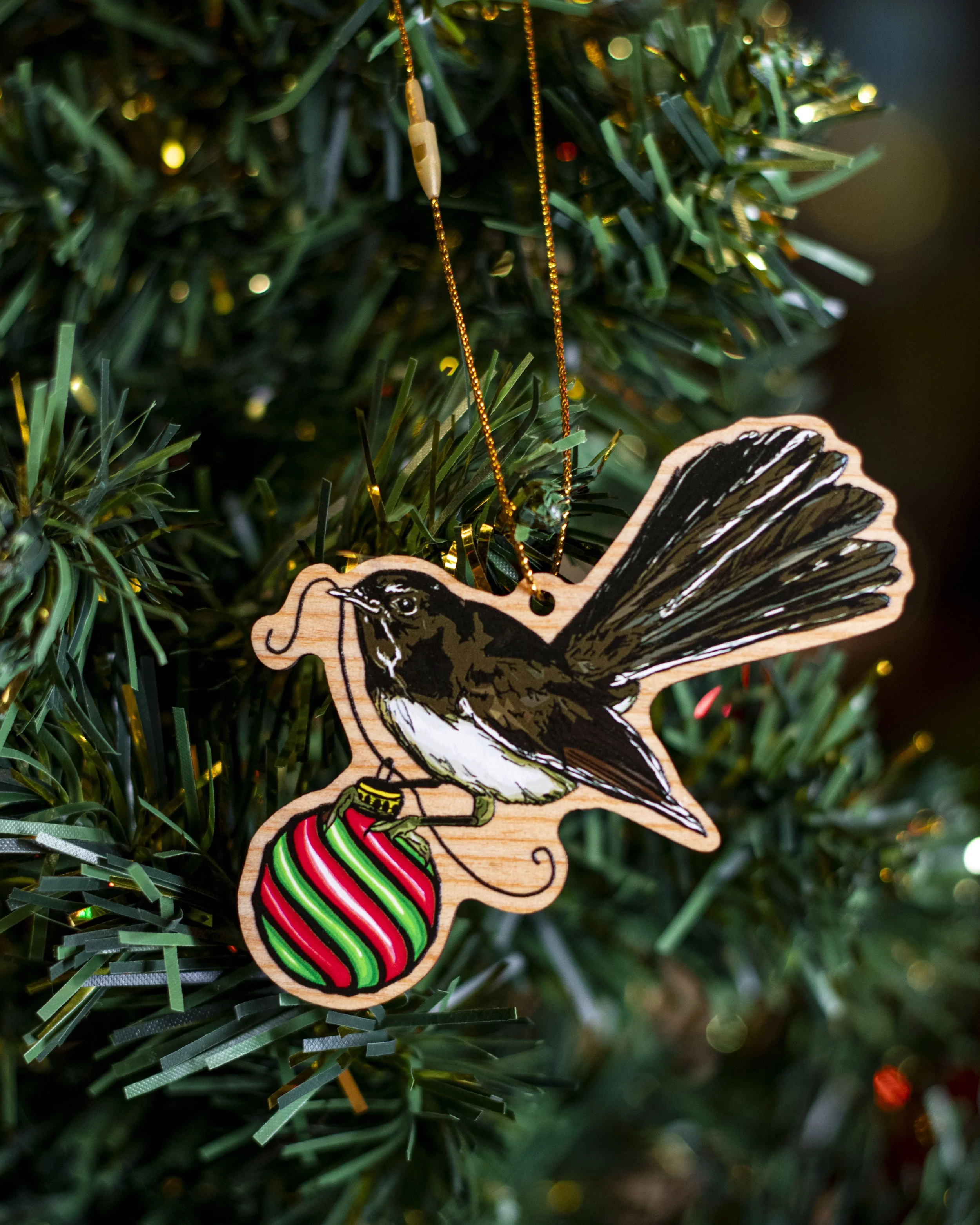'Willie Wagtail' Christmas Ornament