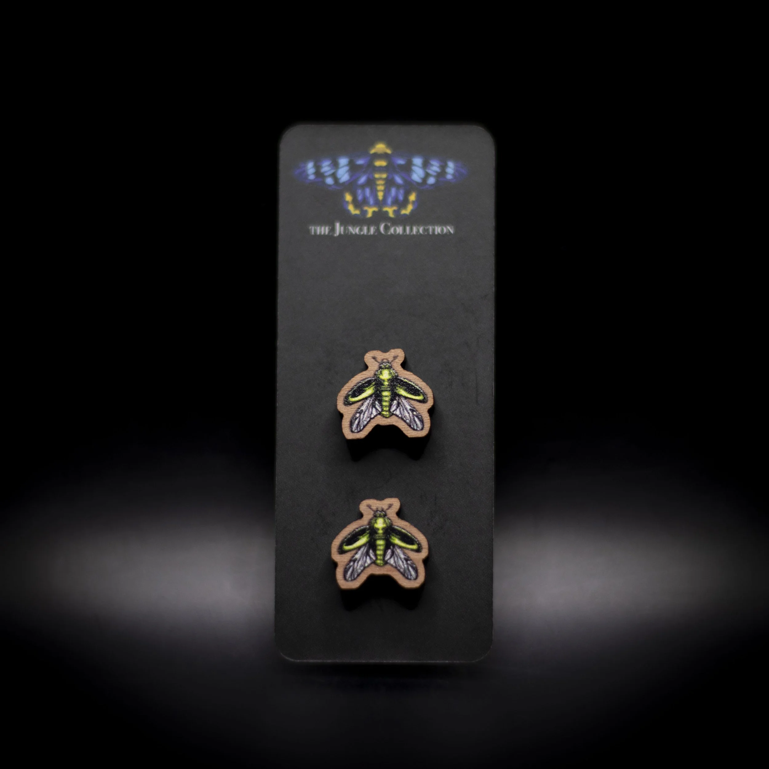 Golden Stag Beetle Stud Earrings (Miniature 1cm)