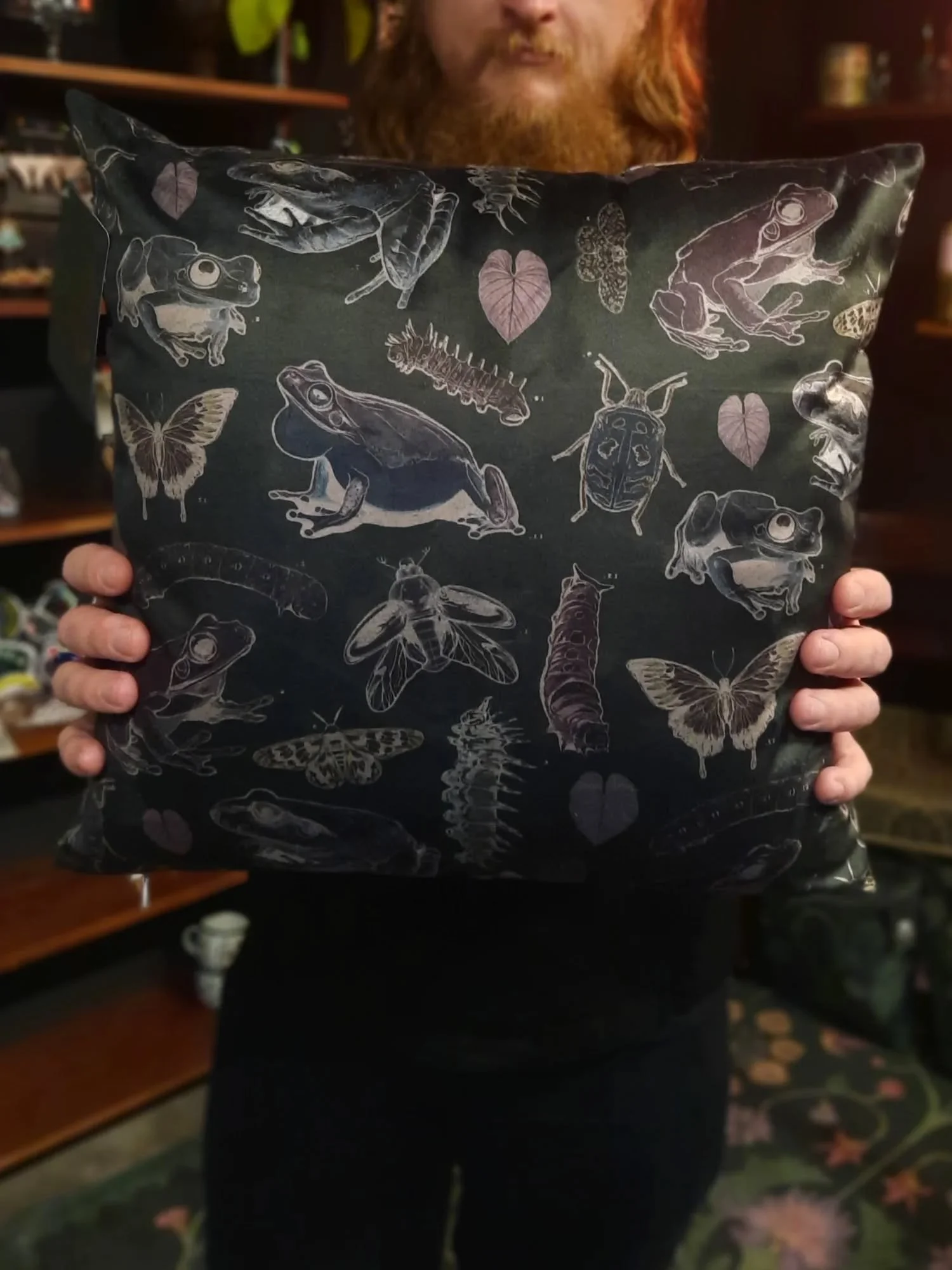 Check out our new cushions 😍
Aren&rsquo;t they just divine?

Soft velvet, rich colour, and hand-drawn details, designed right here in Cairns and made to bring a touch of dark, moody rainforest into your space 🌿🐸🦋

Available now in store, and comi