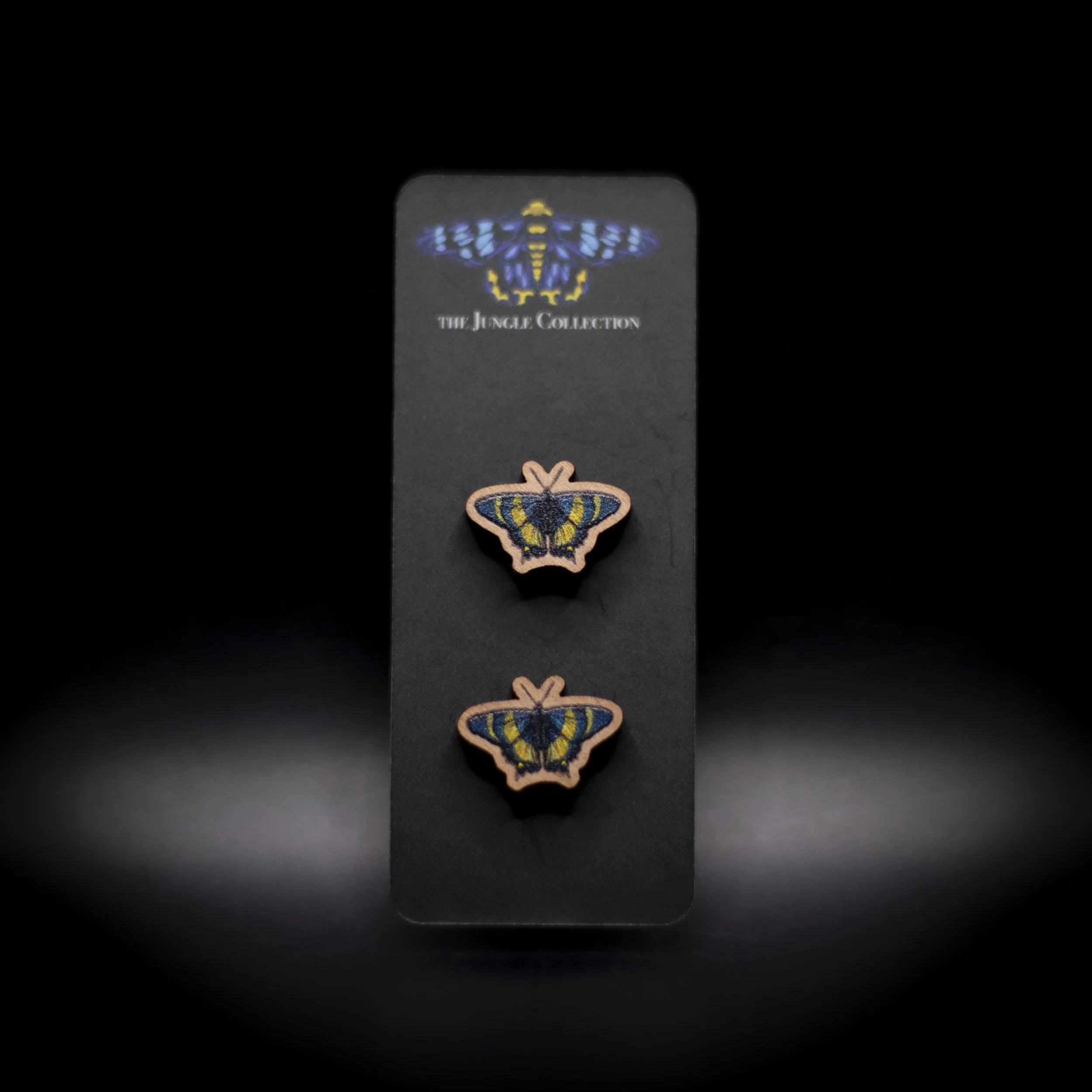 Cairns Day Moth Stud Earrings (Miniature 1cm)
