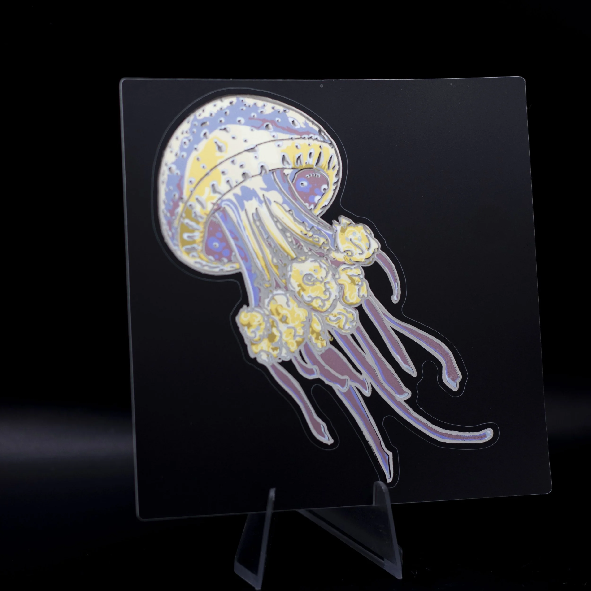 White-spotted Jellyfish Foil Sticker (10cm)